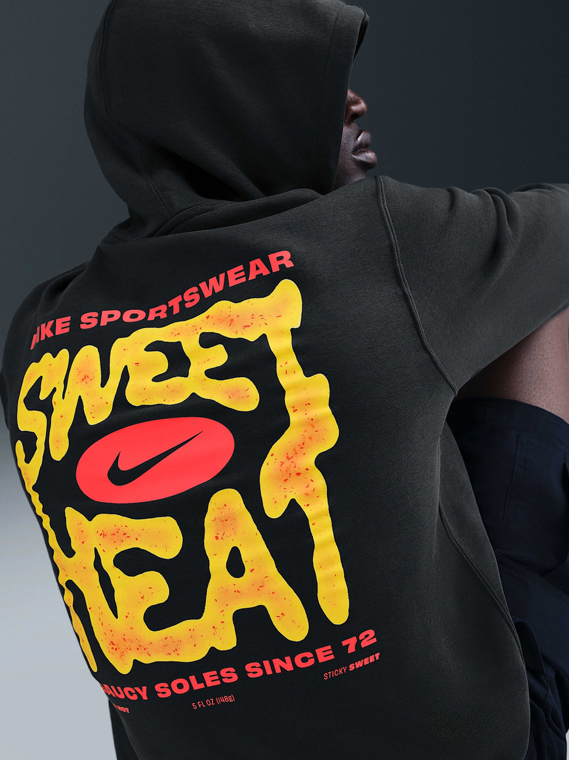 Camisola com Capuz Nike Sportswear Club Sole Food Preta Para Homem