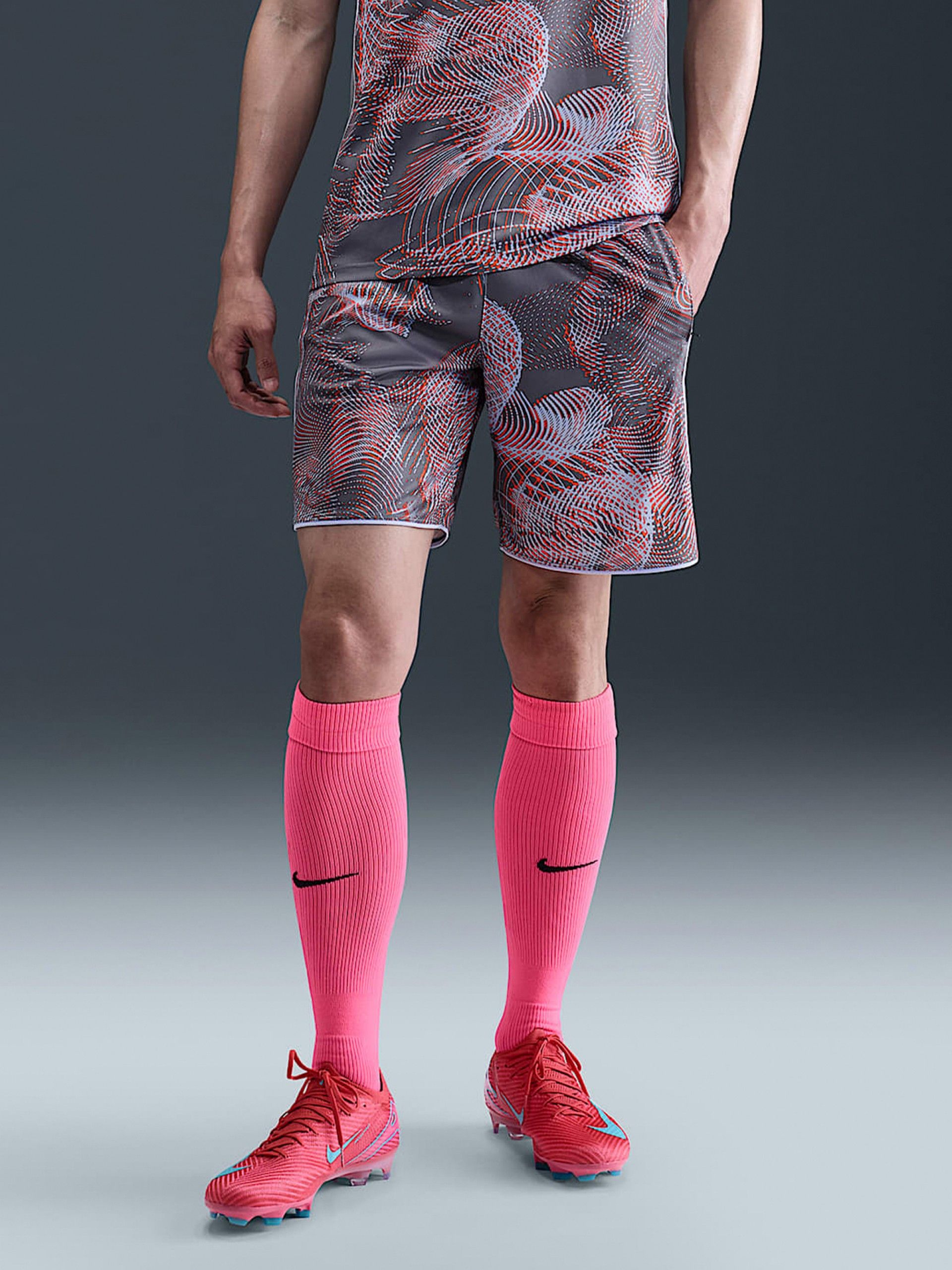 Nike Dri-FIT Academy+ 22cm Grey Football Shorts For Men