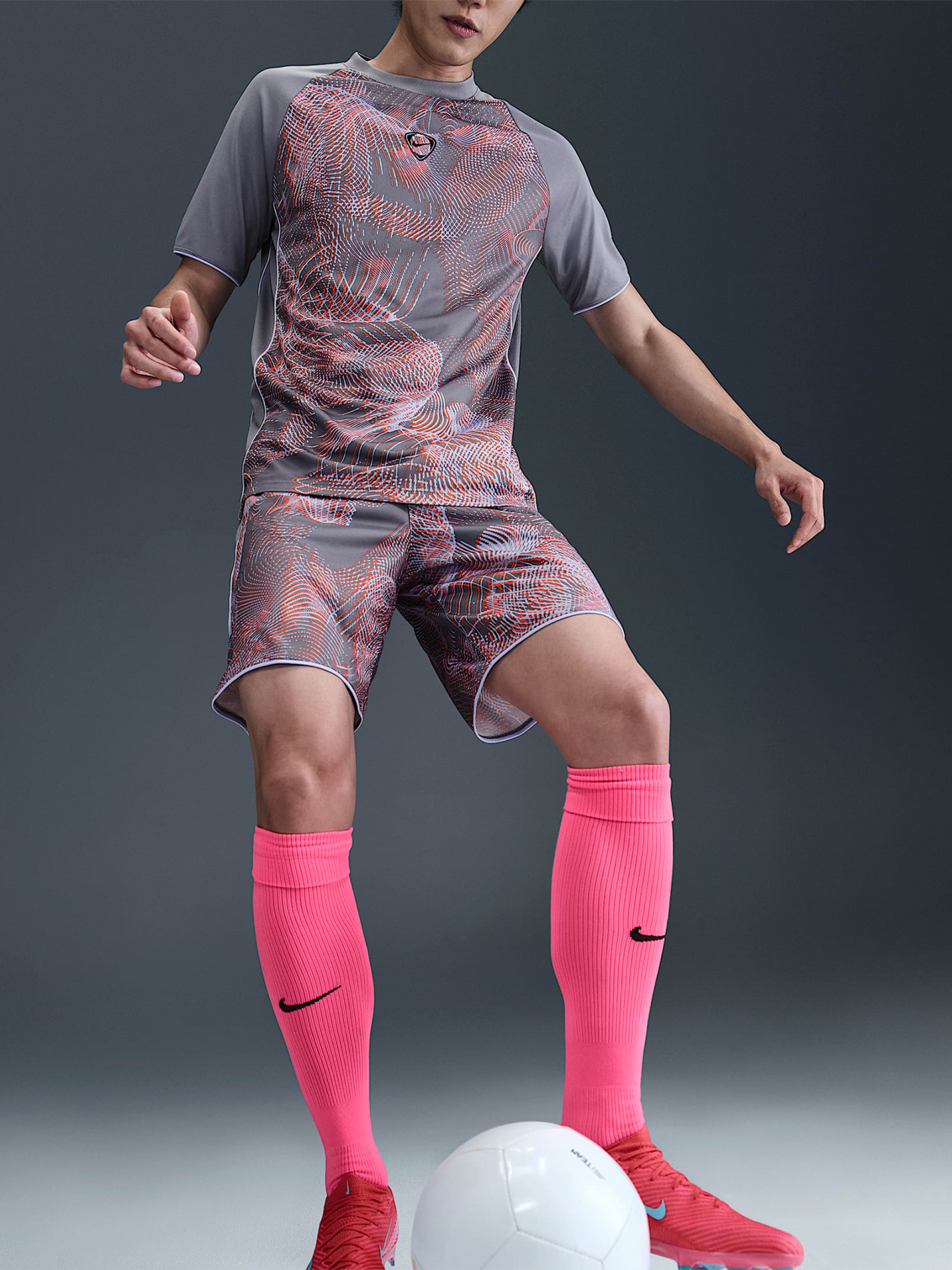 Nike Dri-FIT Academy+ 22cm Grey Football Shorts For Men