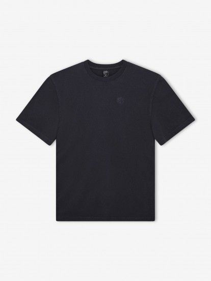 Camiseta Deus Ex Machina Shield Garment Dyed Negra