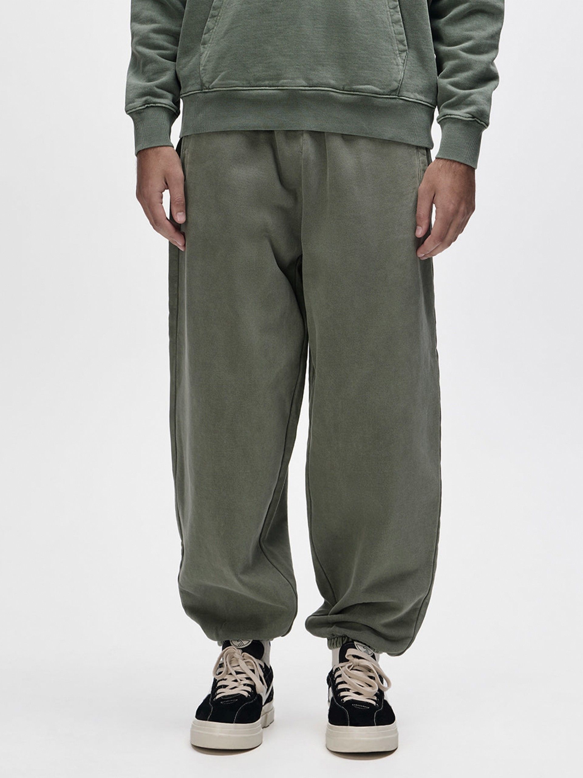 Deus Ex Machina Shield Garment Dyed Green Trousers
