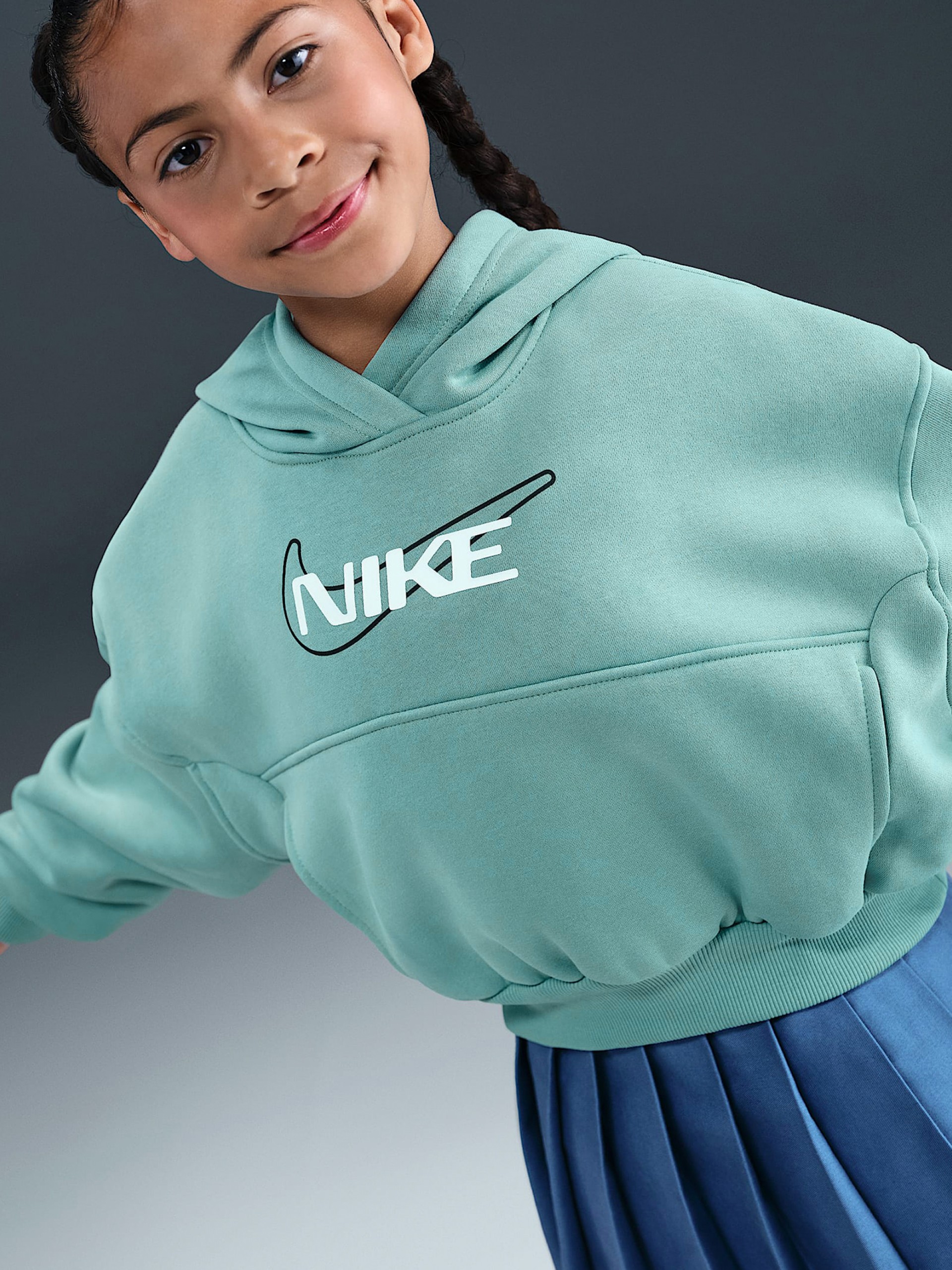 Nike Sportswear Club Fleece Junior Blue Hoodie