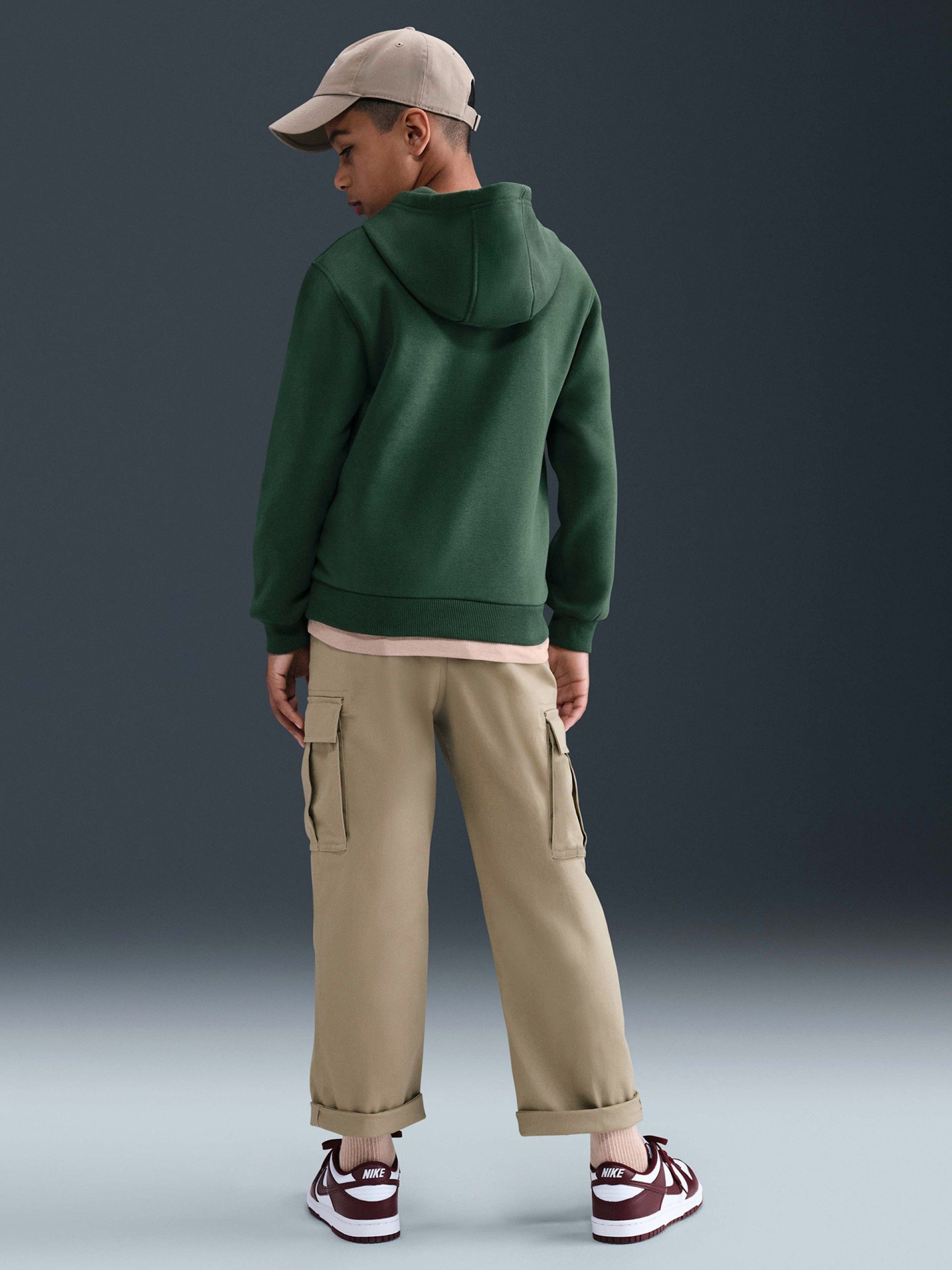 Nike Sportswear Club Fleece Junior Green Hoodie