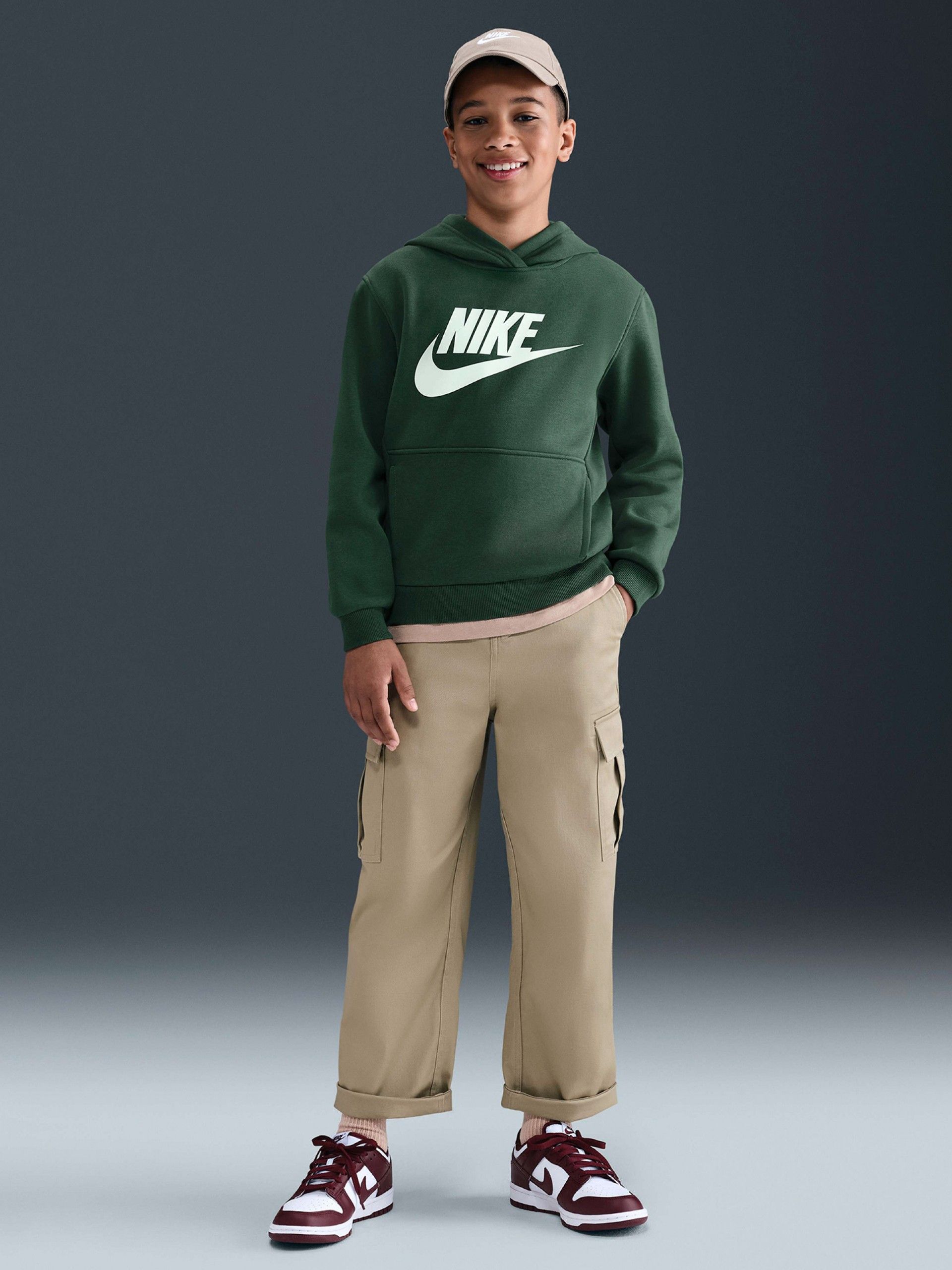 Nike Sportswear Club Fleece Junior Green Hoodie