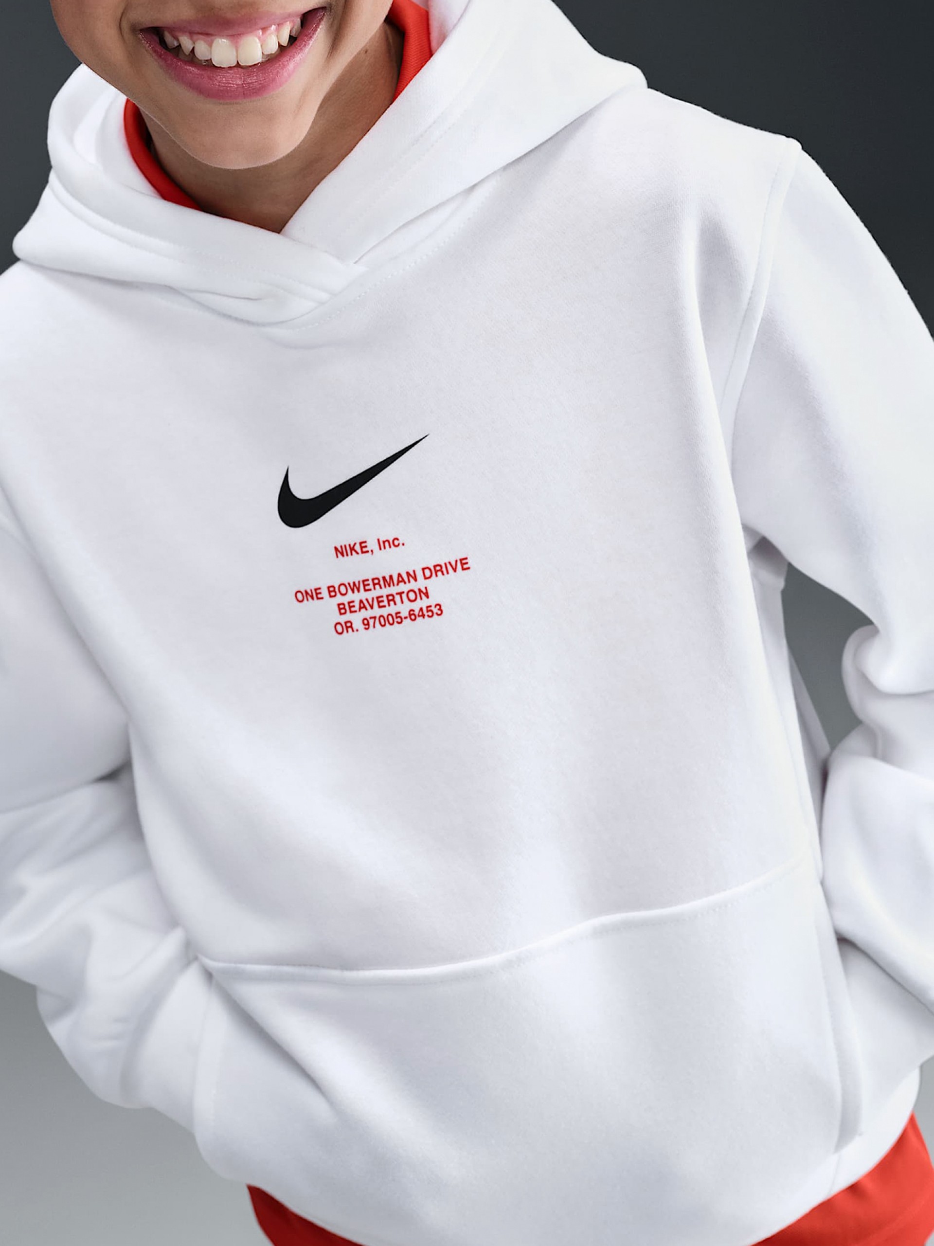 Nike Sportswear Club Fleece Junior White Hoodie