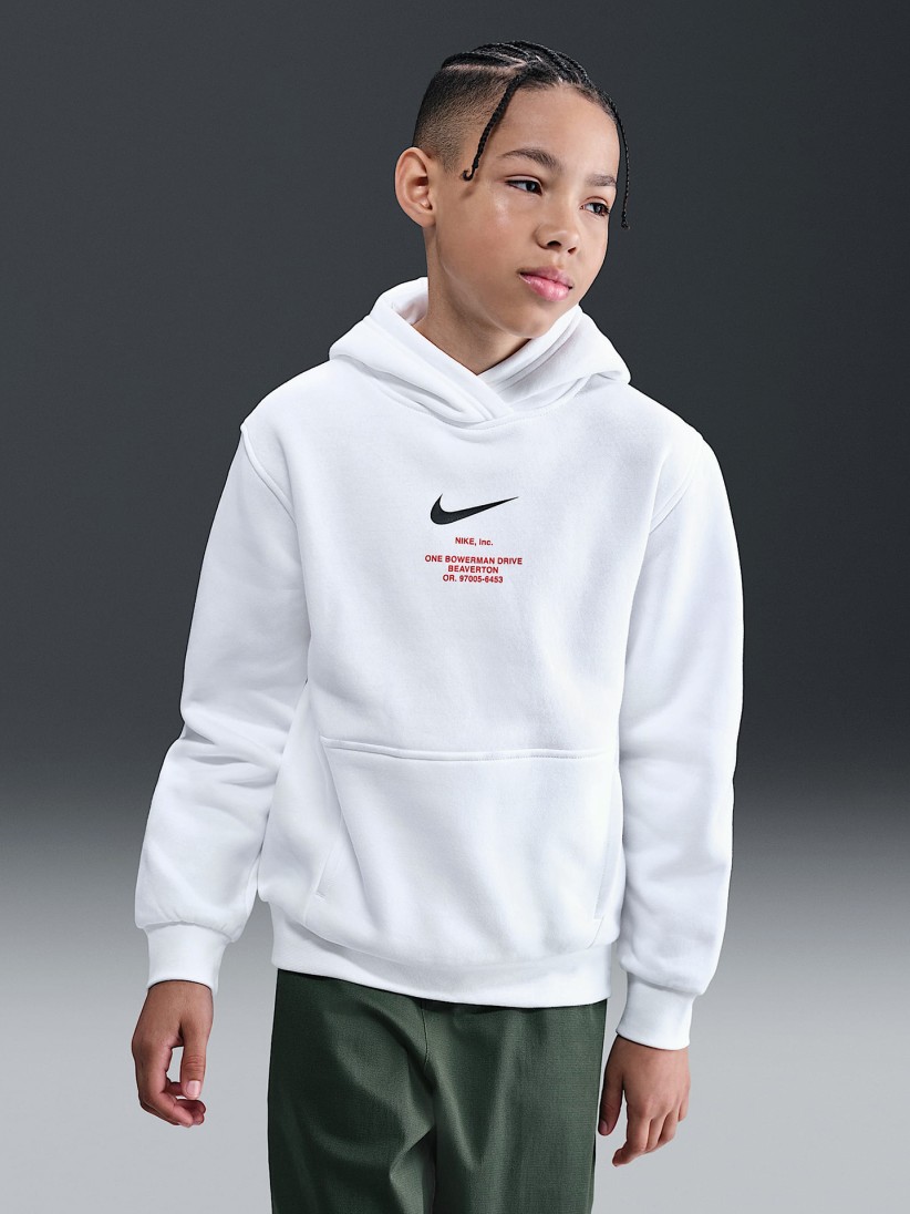 Nike Sportswear Club Fleece Junior White Hoodie