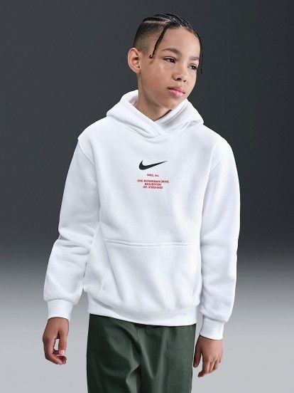 Nike Sportswear Club Fleece Junior White Hoodie