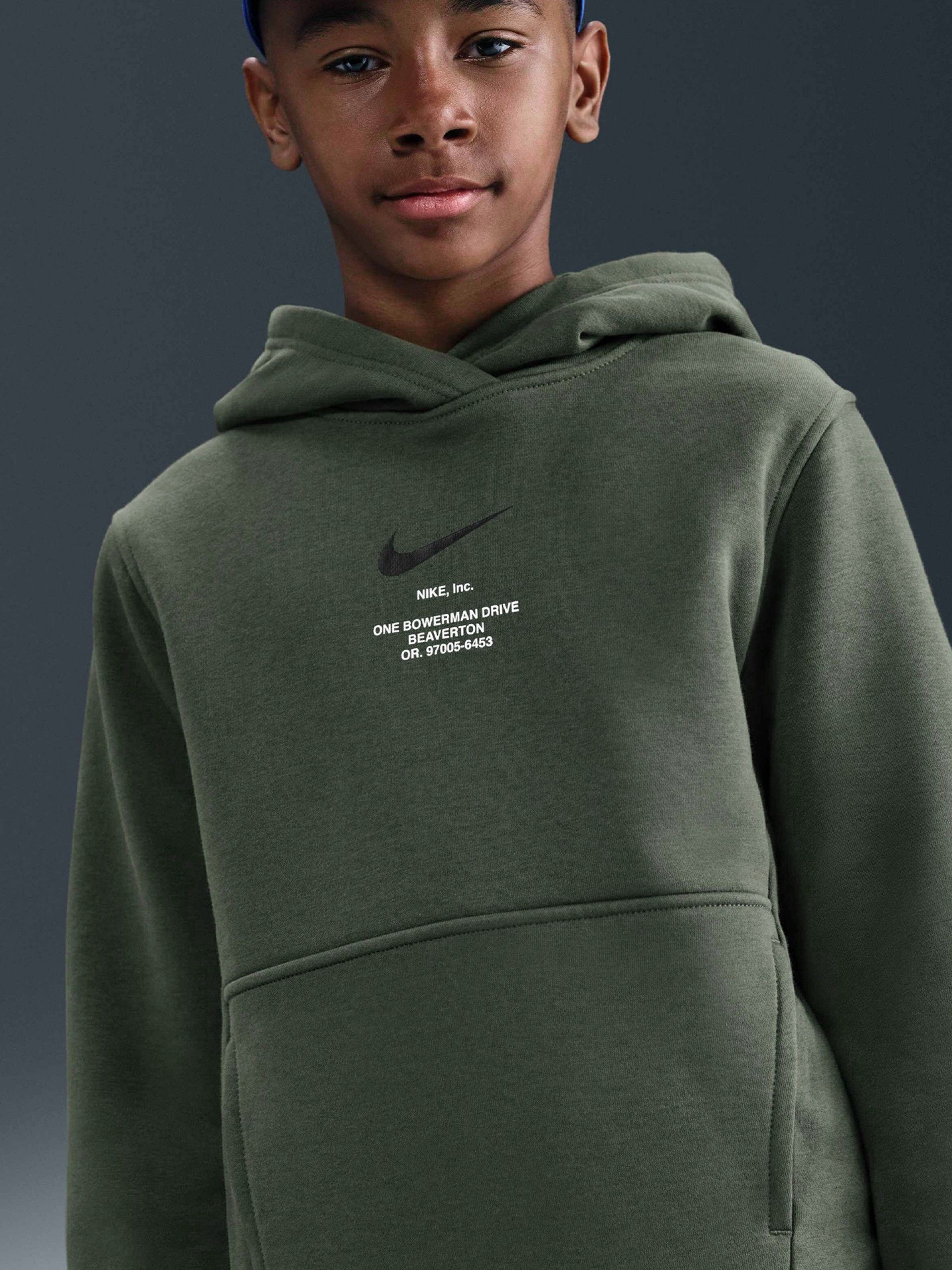 Sudadera con Capucha Nike Sportswear Club Fleece Júnior Verde