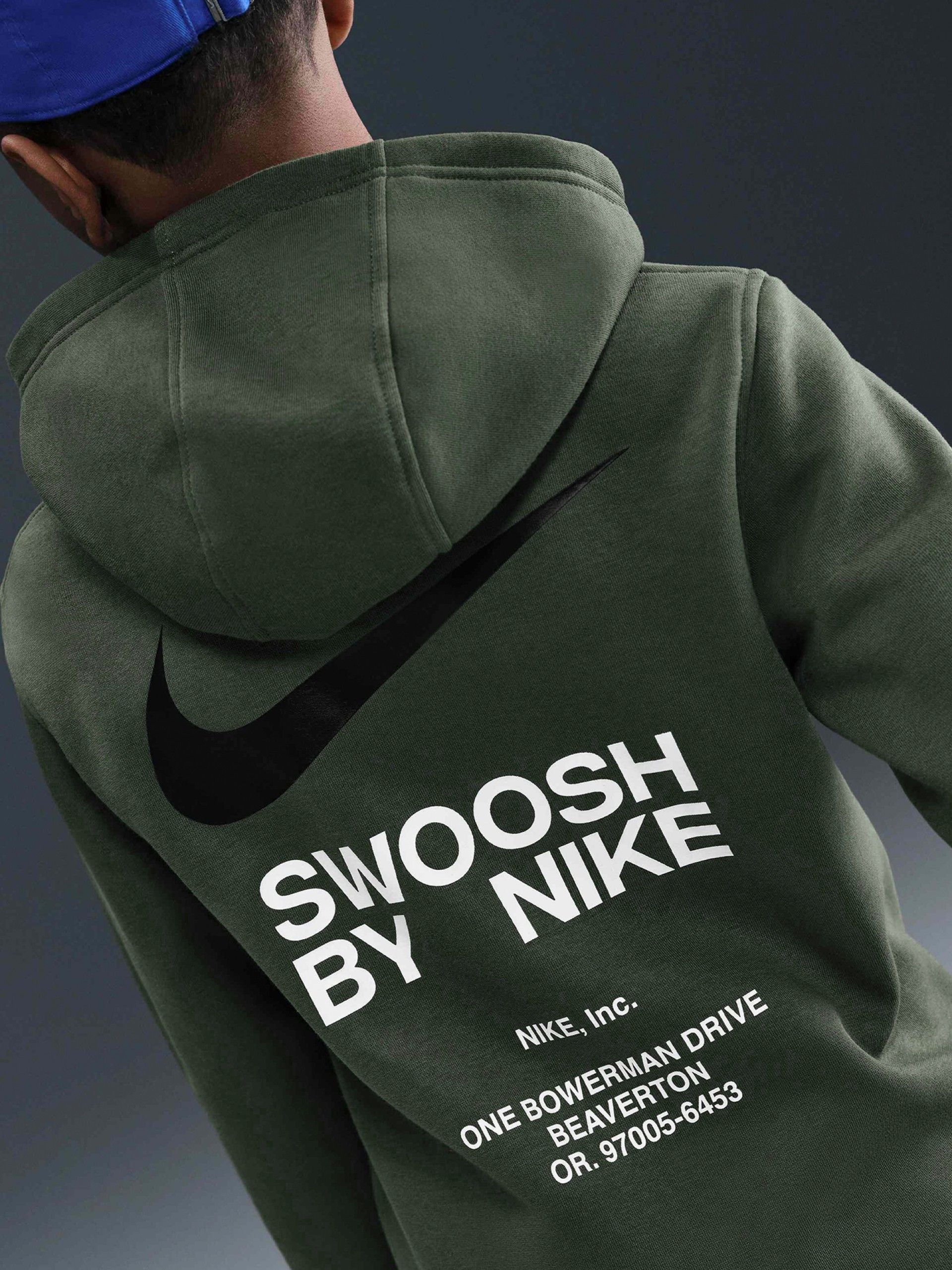 Sudadera con Capucha Nike Sportswear Club Fleece Júnior Verde