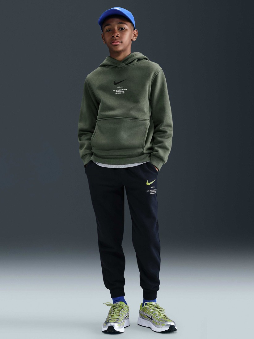 Camisola com Capuz Nike Sportswear Club Fleece Jnior Verde