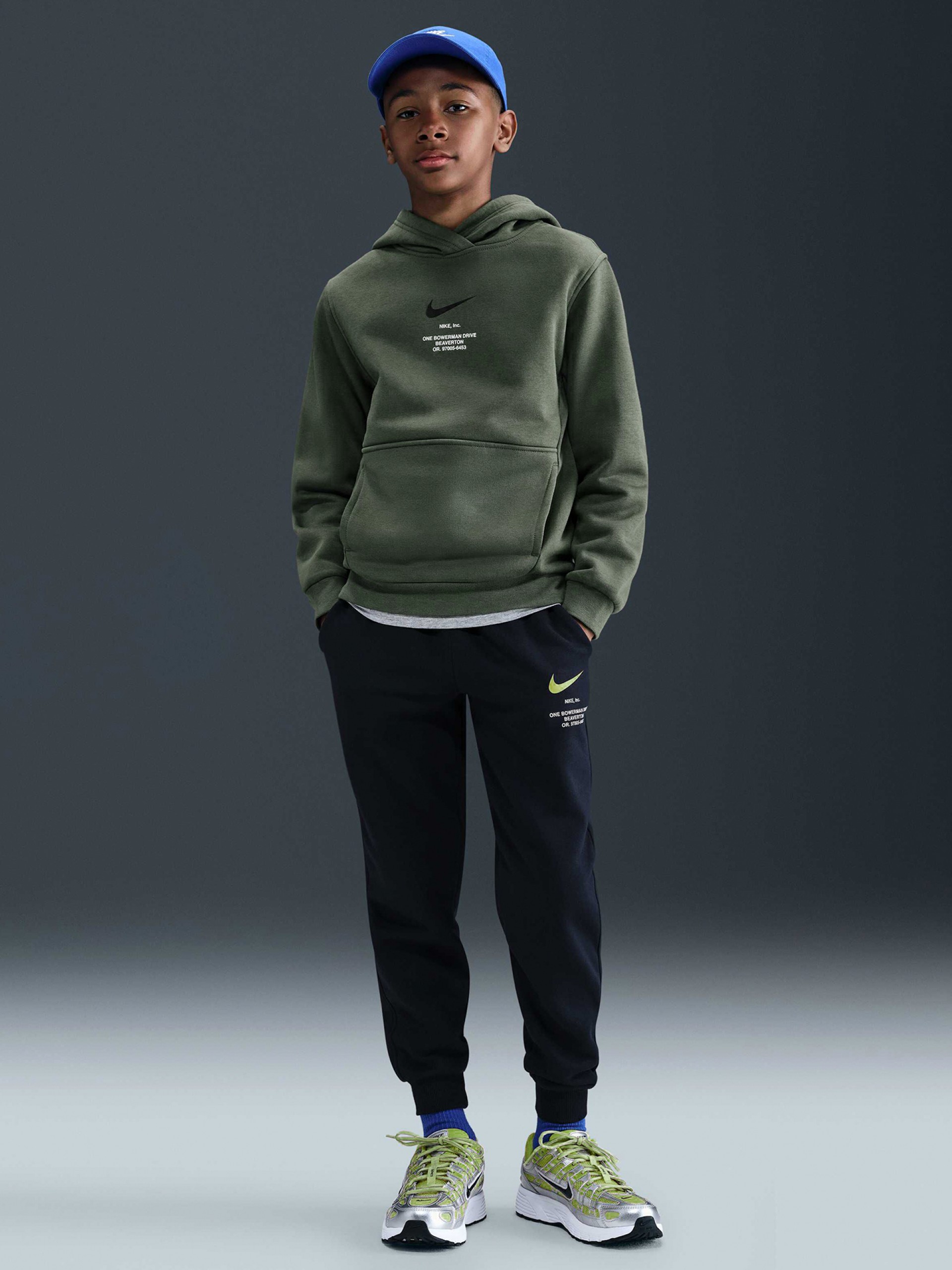 Sudadera con Capucha Nike Sportswear Club Fleece Júnior Verde