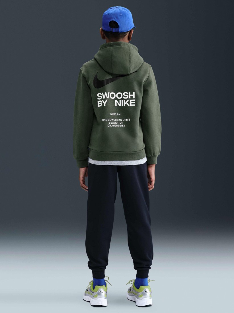 Camisola com Capuz Nike Sportswear Club Fleece Jnior Verde