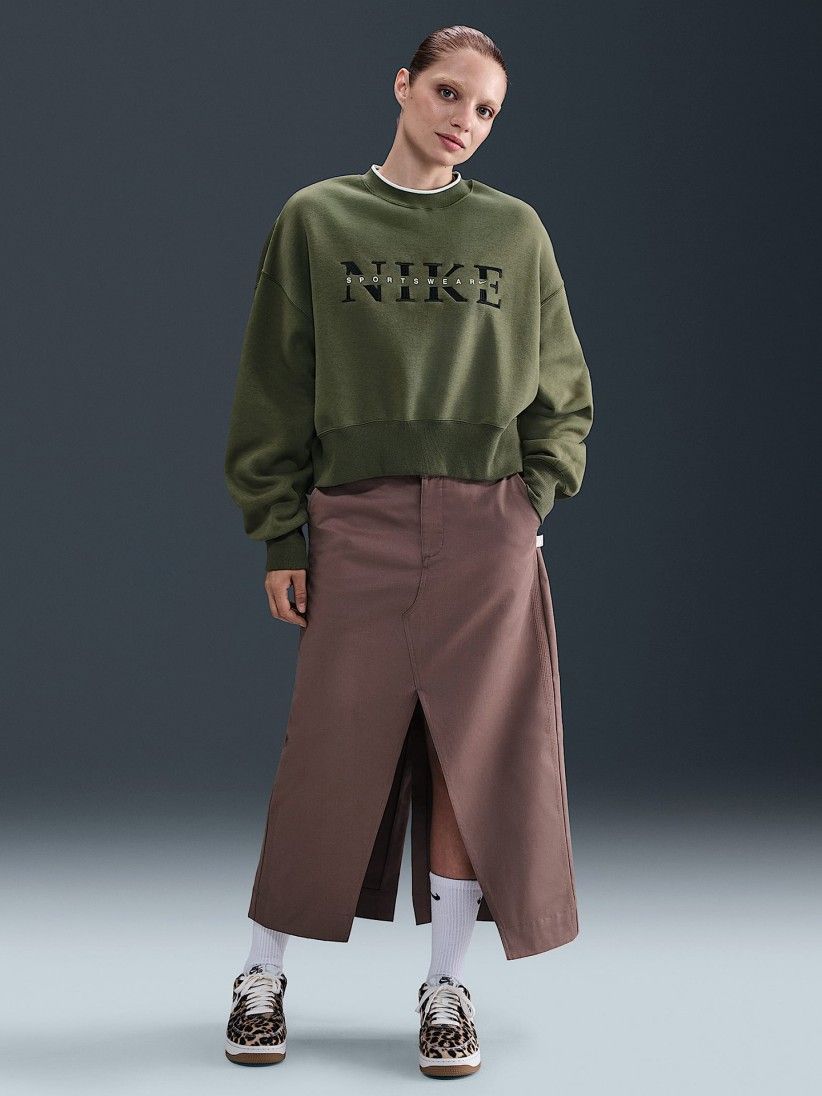 Camisola Nike Sportswear Phoenix Fleece Verde Para Mulher