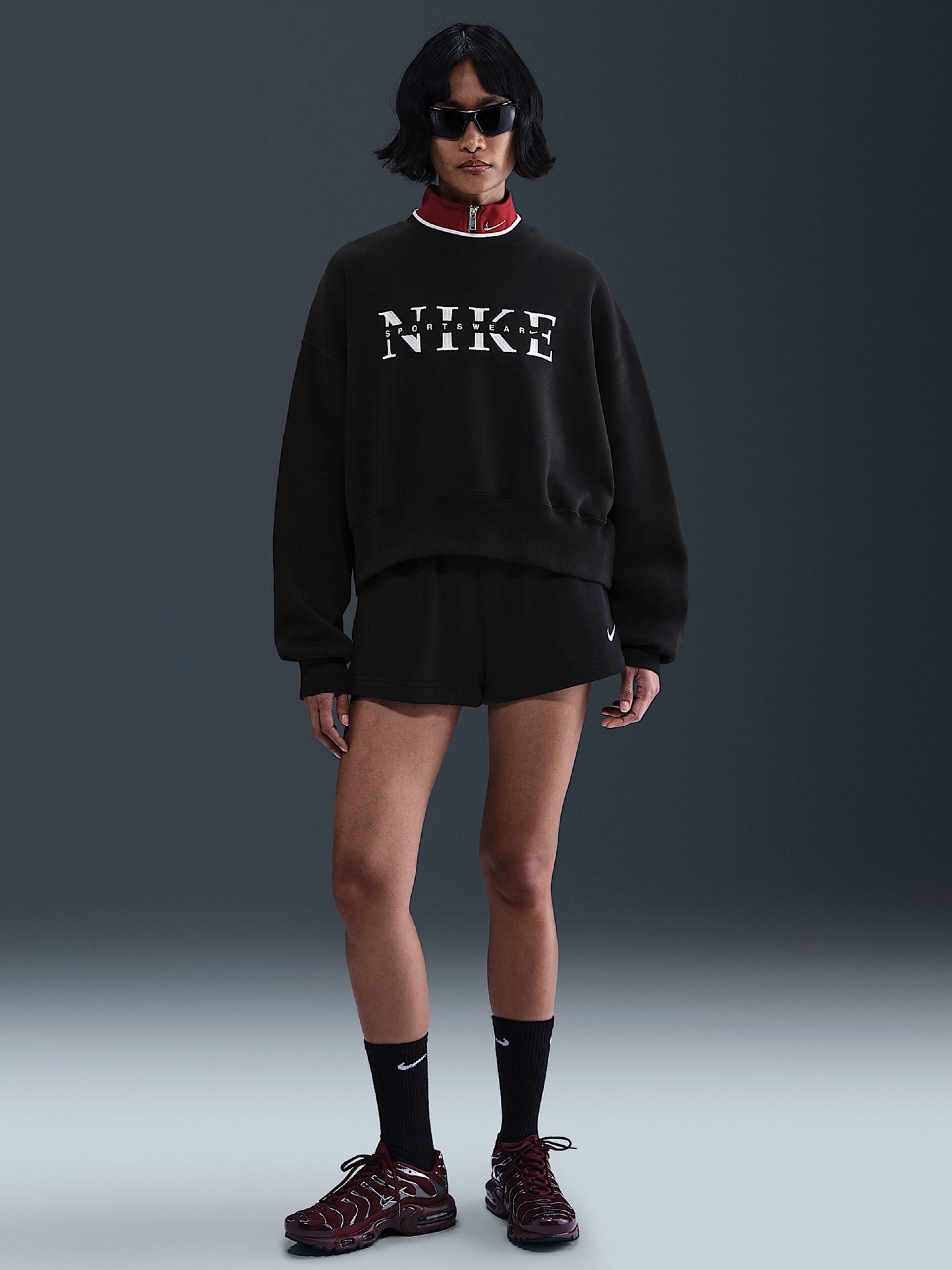 Nike Sportswear Phoenix Fleece Black Sweater For Women