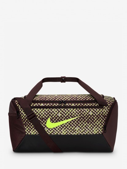 Saco Nike Brasilia 9.5 Pequeno 41L Castanho e Verde