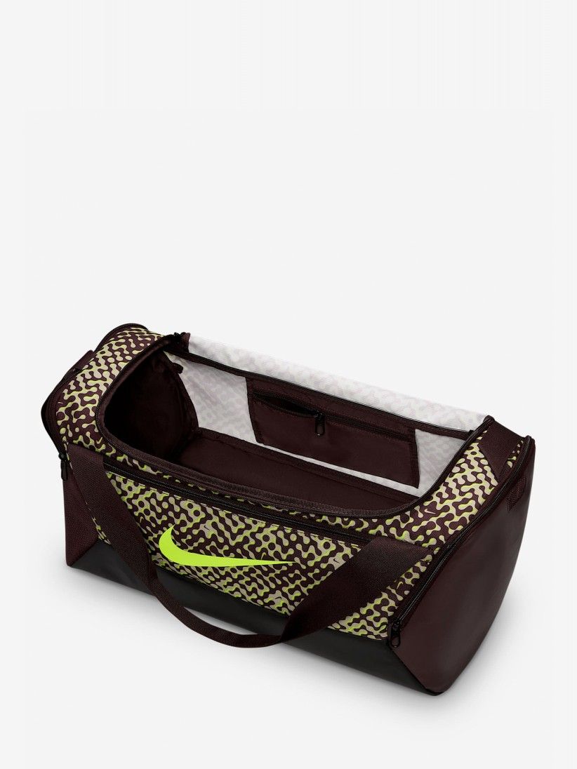 Saco Nike Brasilia 9.5 Pequeno 41L Castanho e Verde