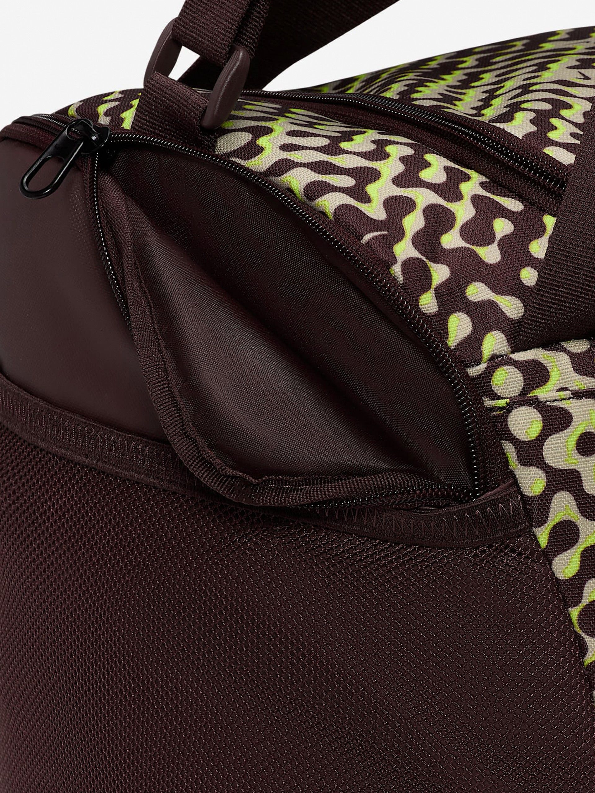 Saco Nike Brasilia 9.5 Pequeno 41L Castanho e Verde