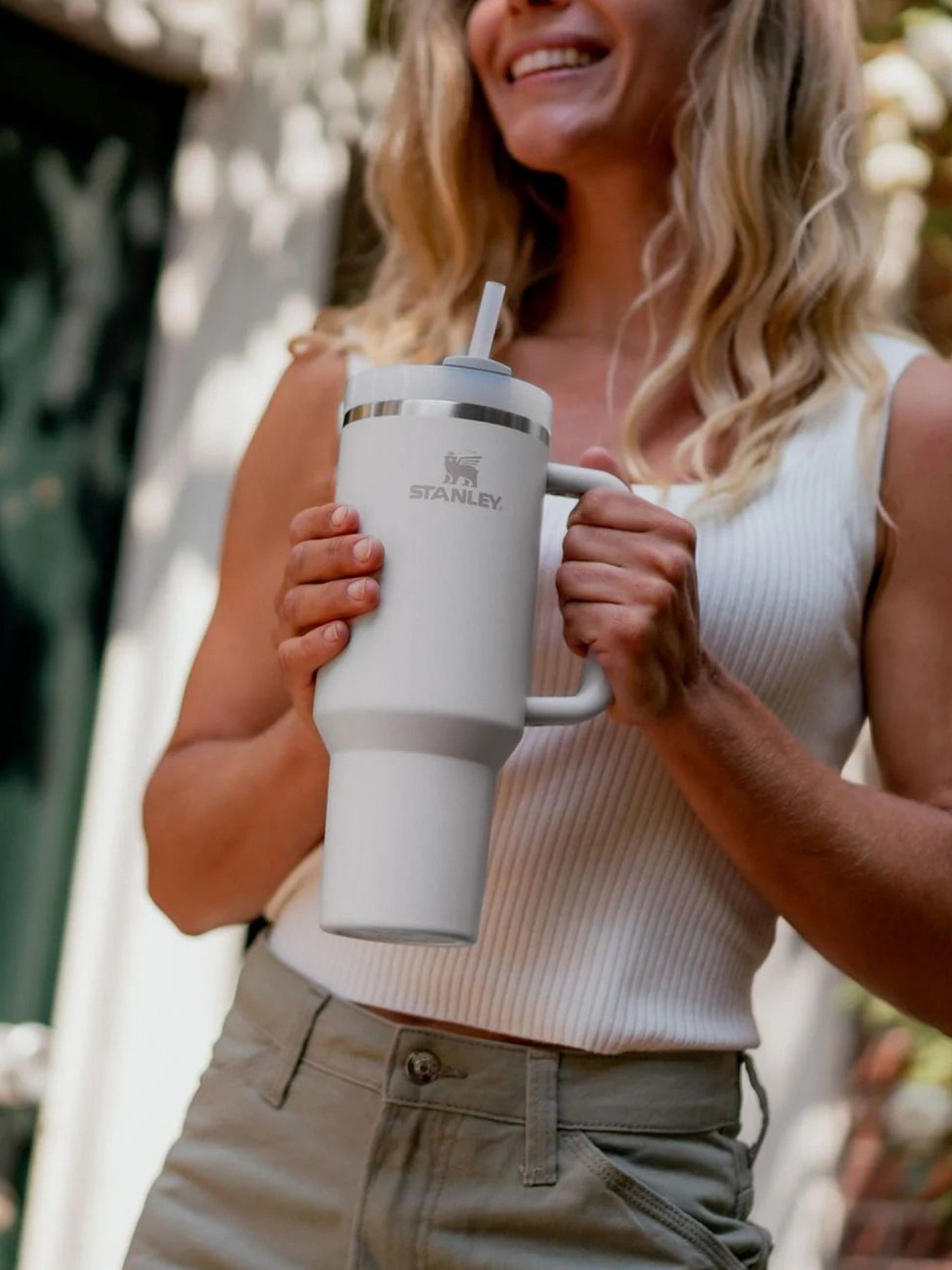 Vaso Térmico Stanley Quencher H2.0 Flowstate Tumbler 1.2L Blanco