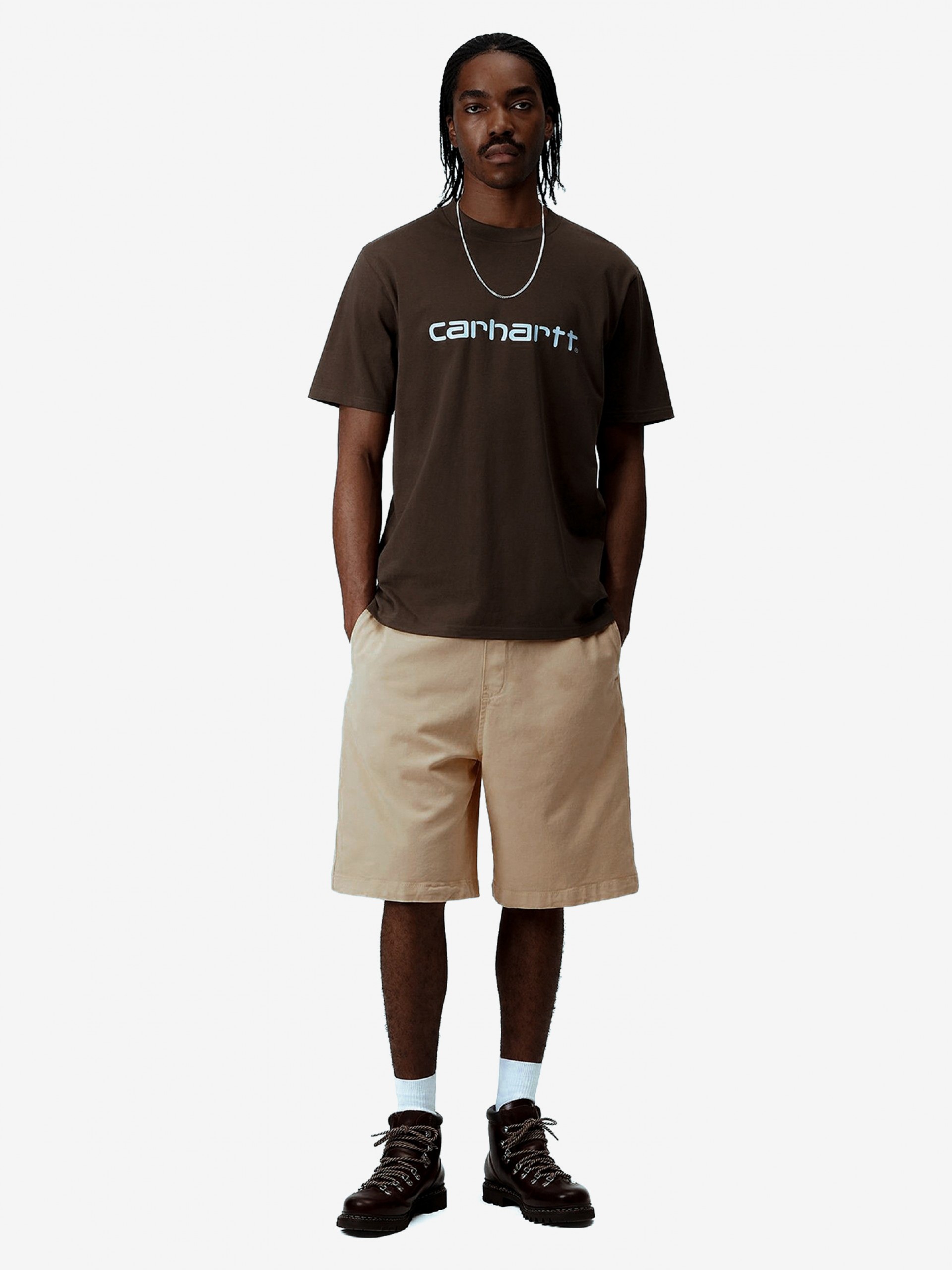 T-shirt Carhartt WIP Script Castanha