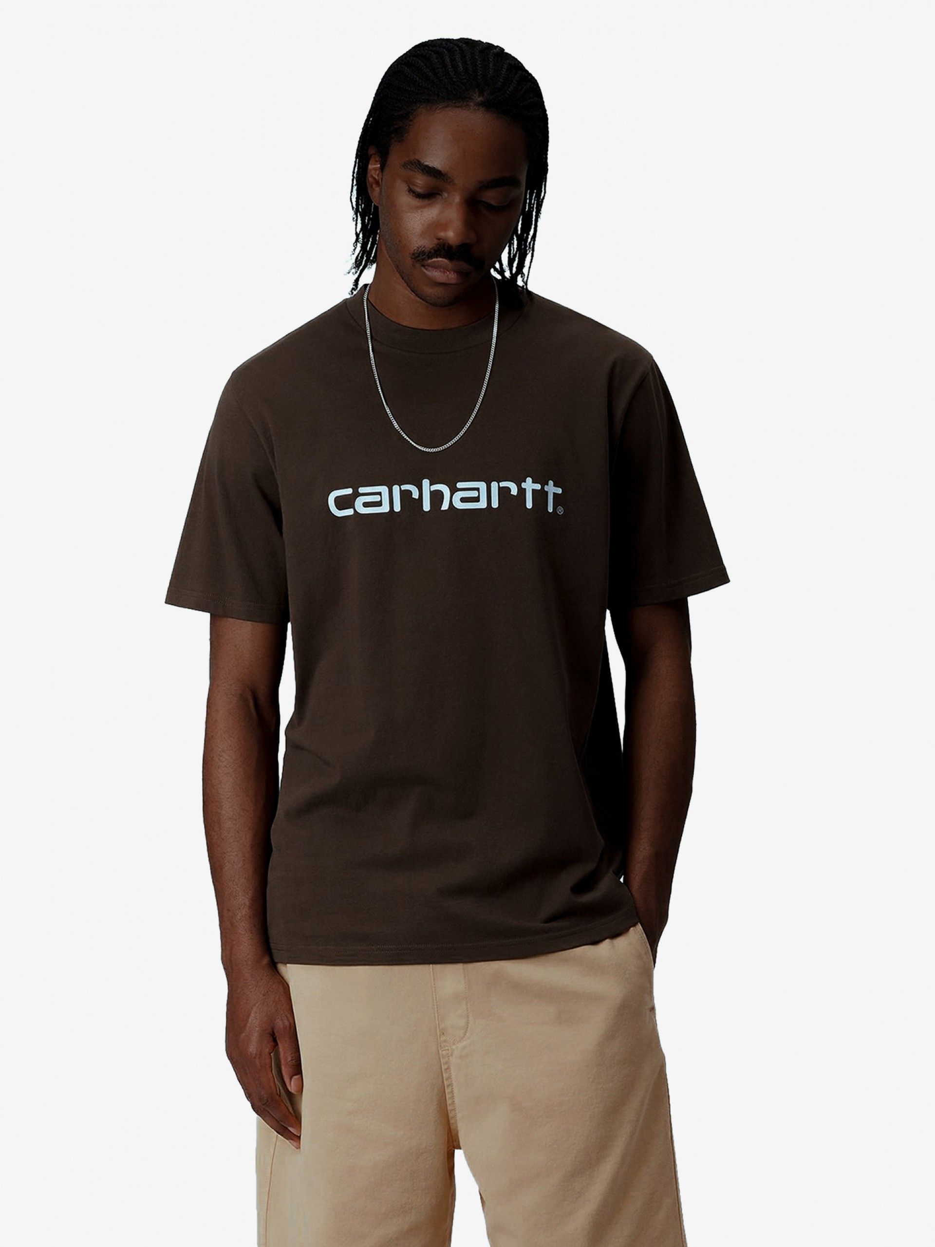 T-shirt Carhartt WIP Script Castanha