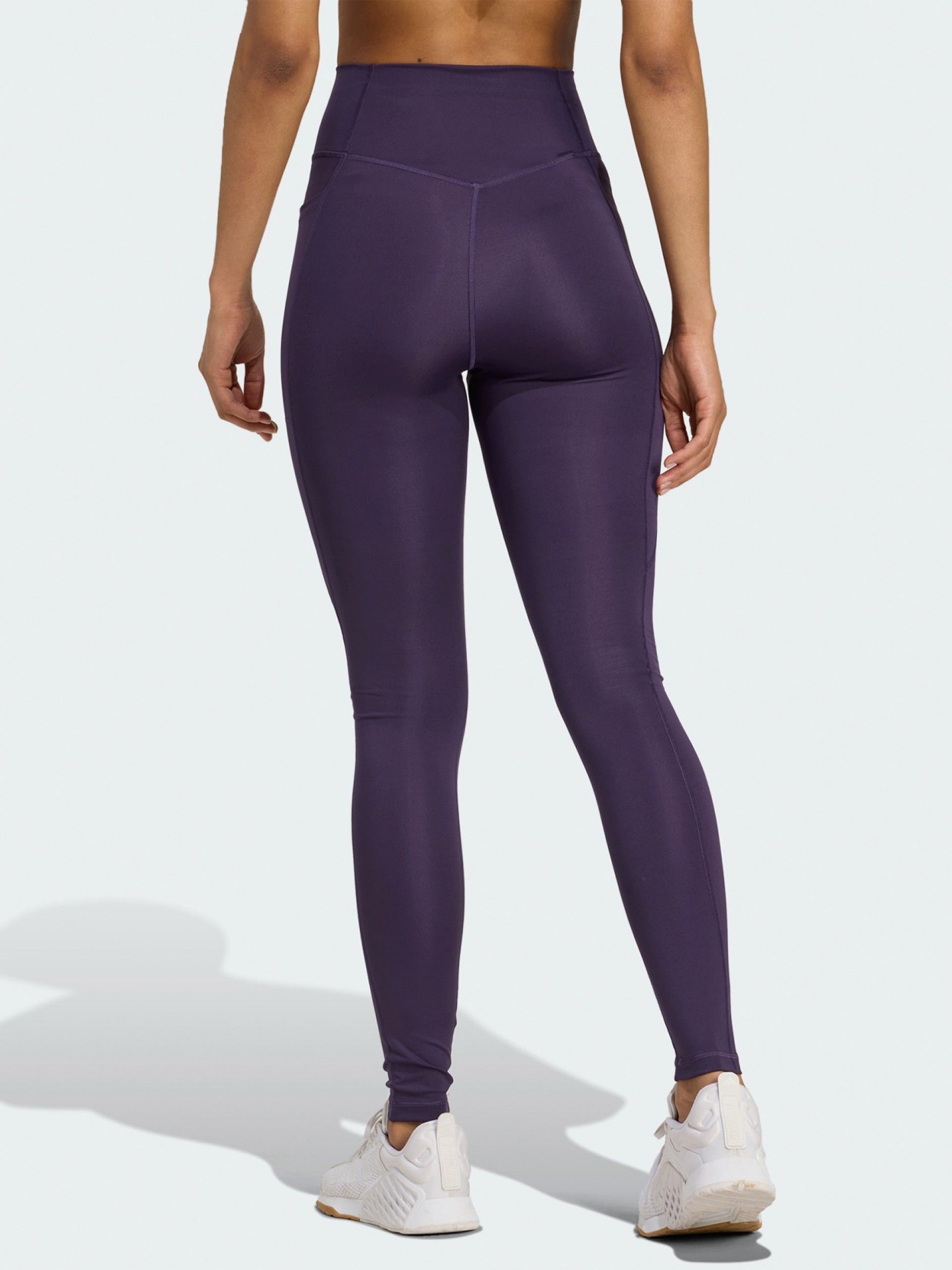 Leggings de Entrenamiento Adidas Optime Essentials Stash Pocket Full-Length Morados