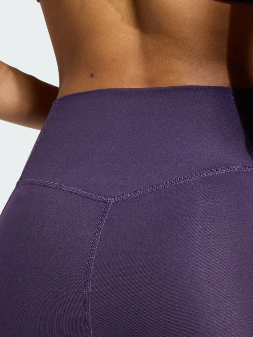 Adidas Optime Essentials Stash Pocket Full-Length Purple Training Leggings