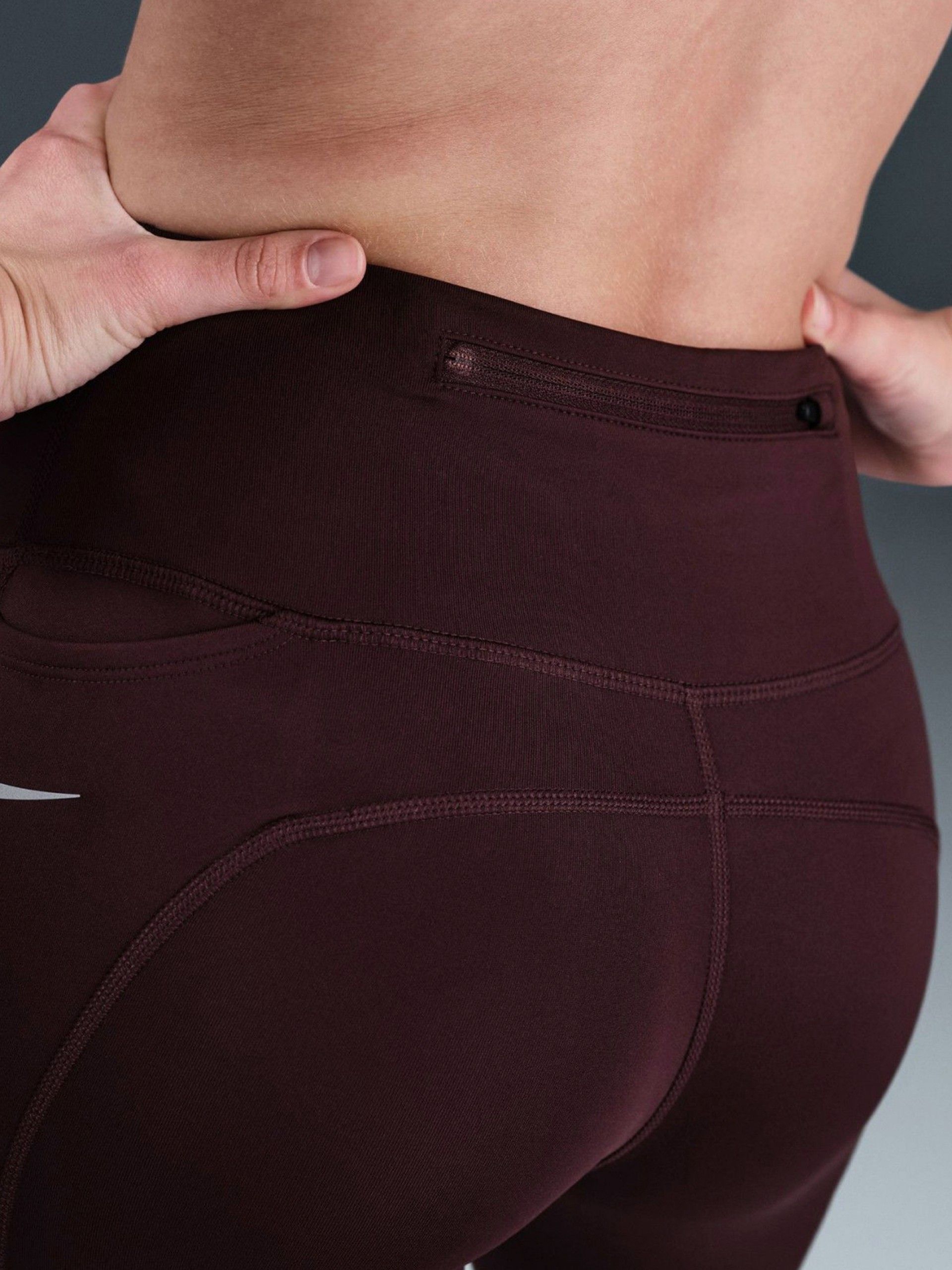 Leggings de Entrenamiento Nike Fast Mid-Rise 7/8 Burdeos Para Mujer