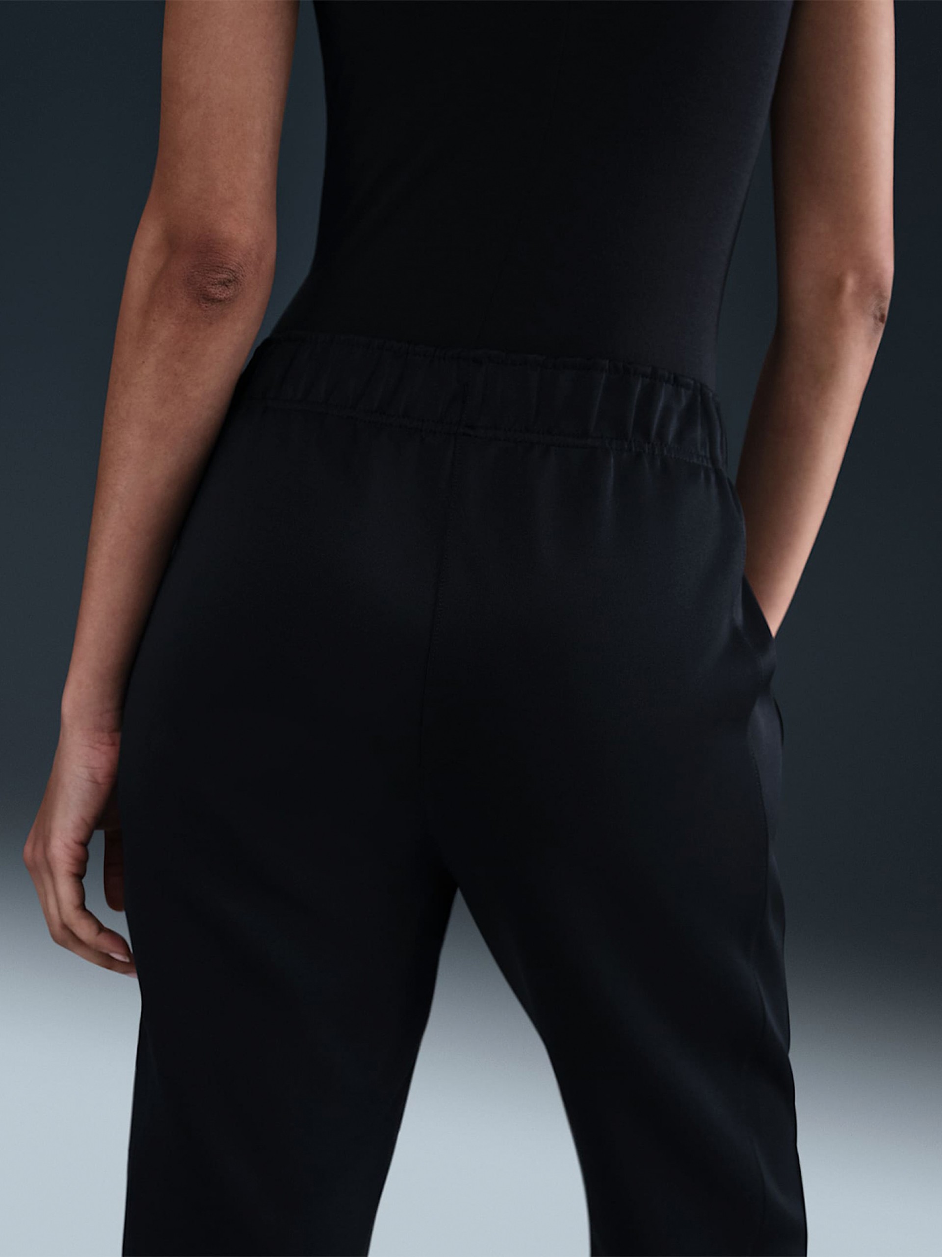 Pantalones Nike Sportswear Windrunner Mid-Rise Slim Negros Para Mujer