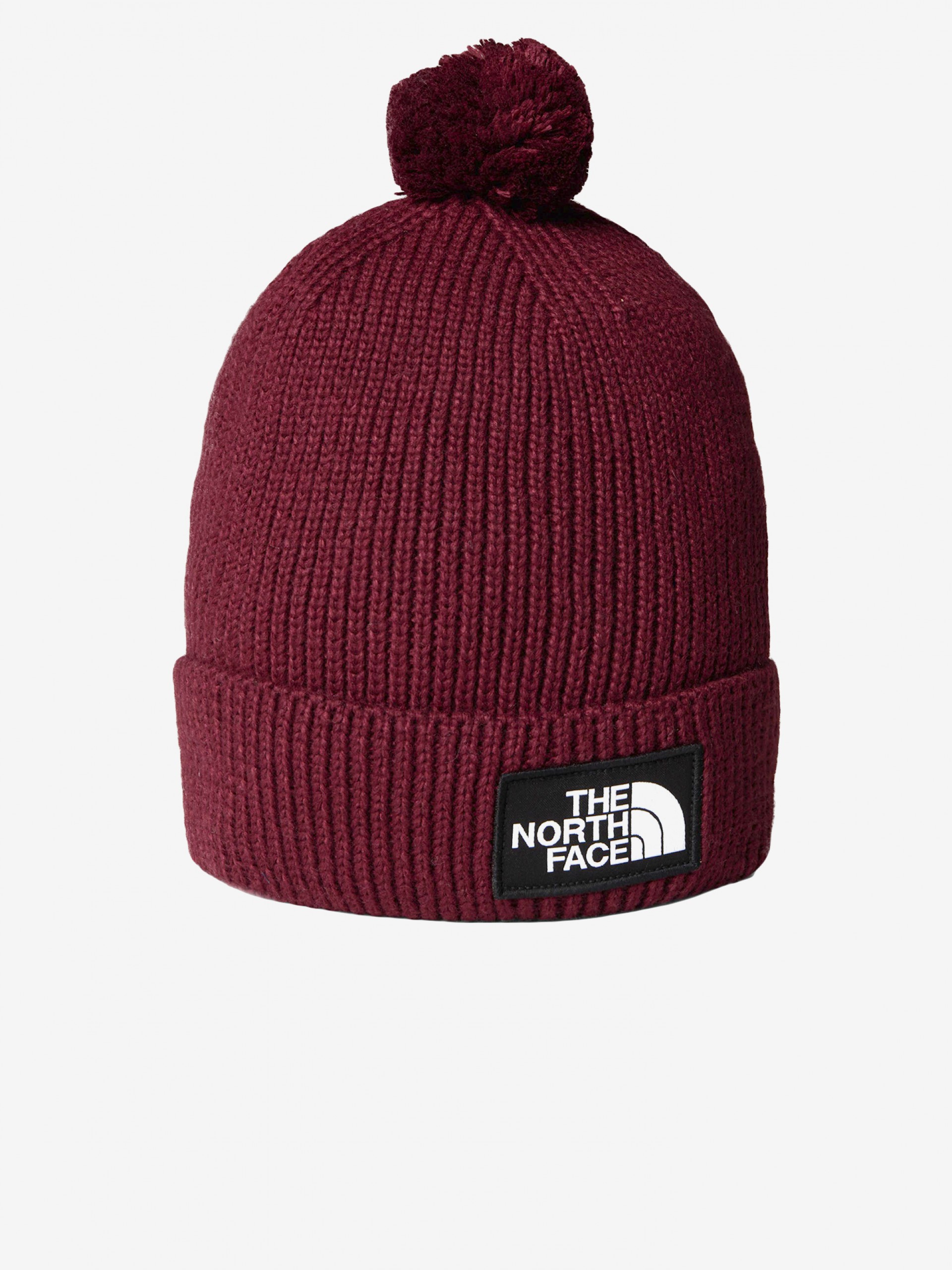 Gorro The North Face Logo Box Pompom Burdeos