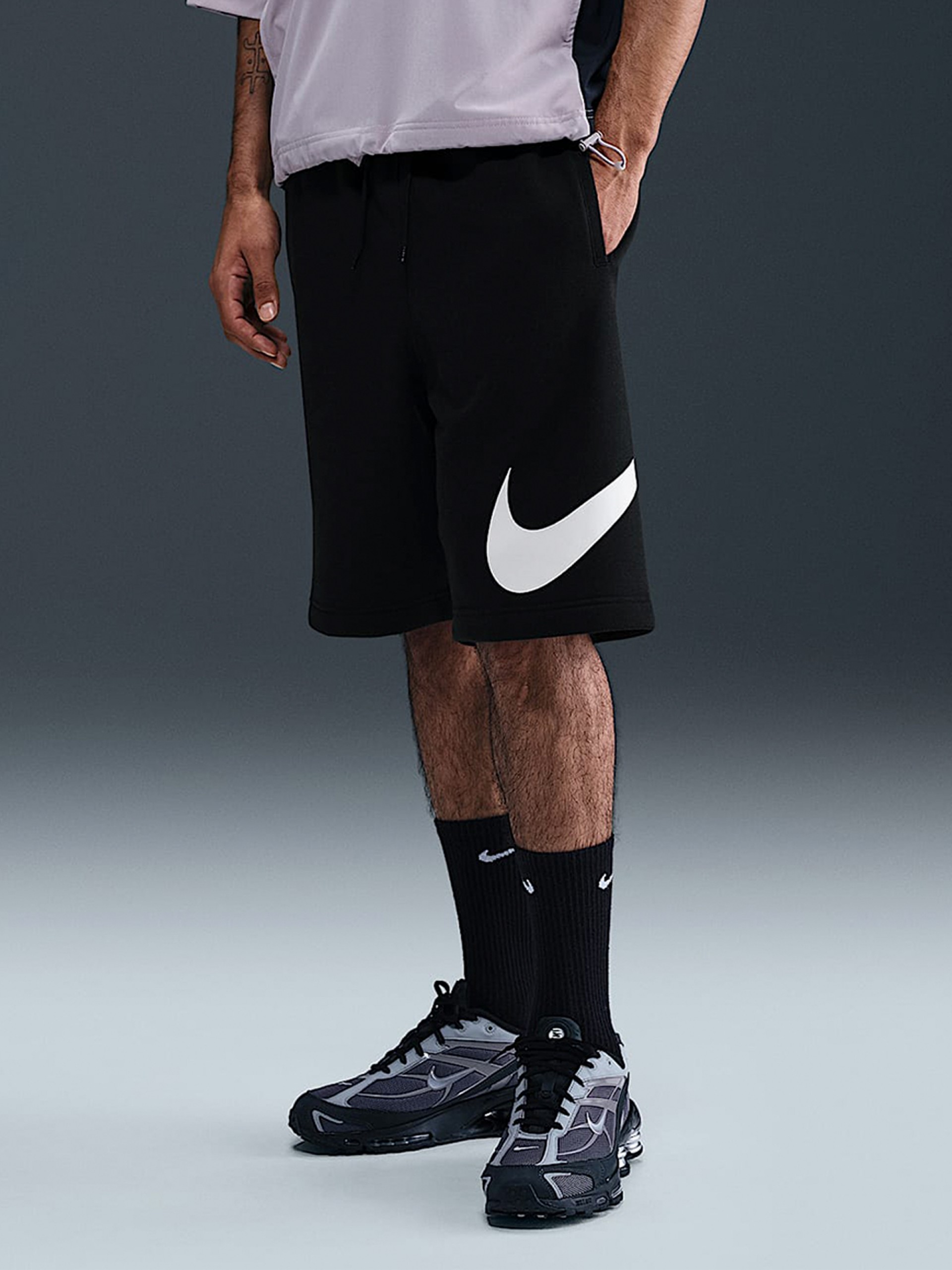 Nike Club Fleece Black Shorts For Men