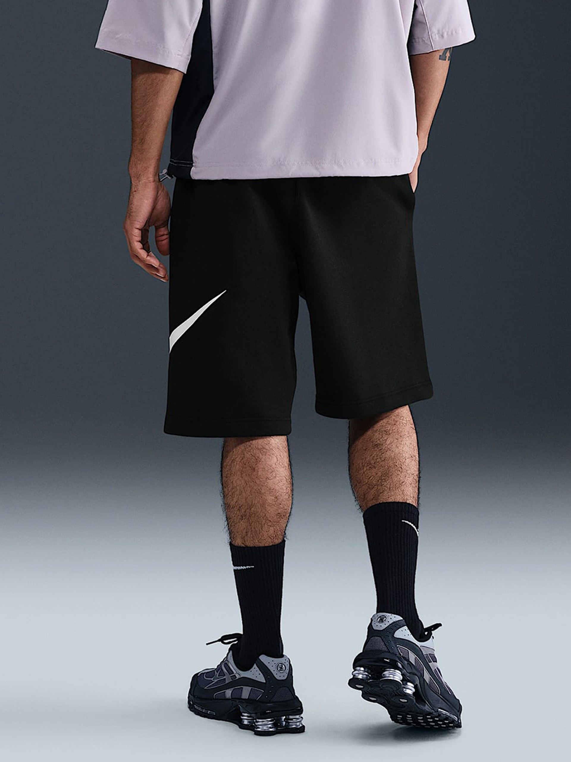 Pantalones Cortos Nike Club Fleece Negros Para Hombre