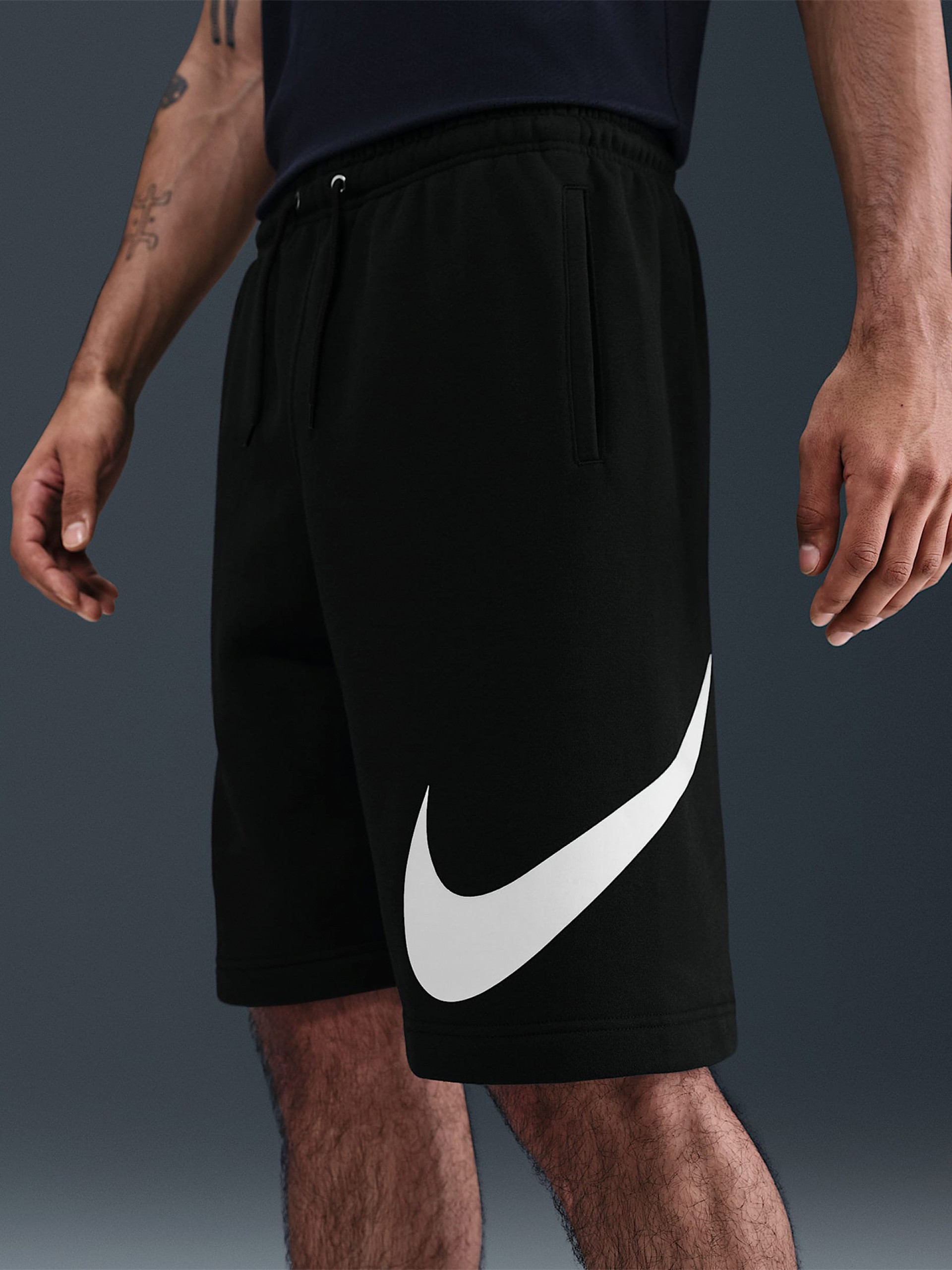 Pantalones Cortos Nike Club Fleece Negros Para Hombre