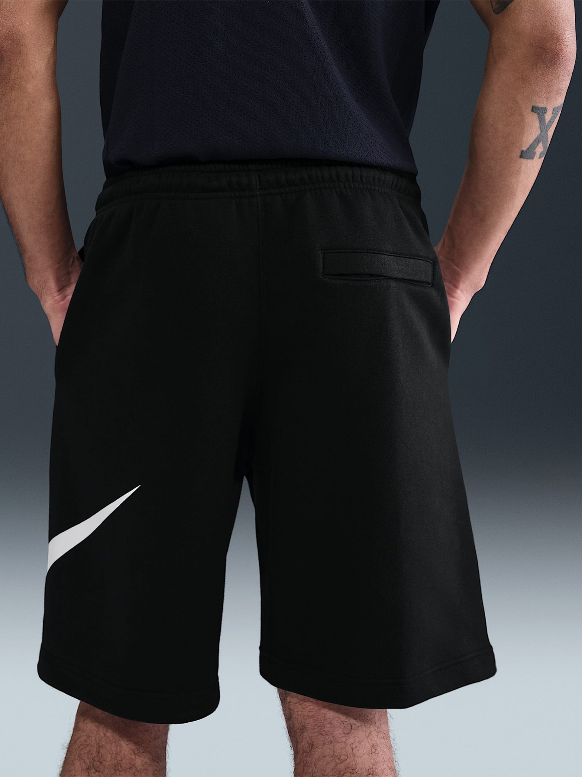 Pantalones Cortos Nike Club Fleece Negros Para Hombre