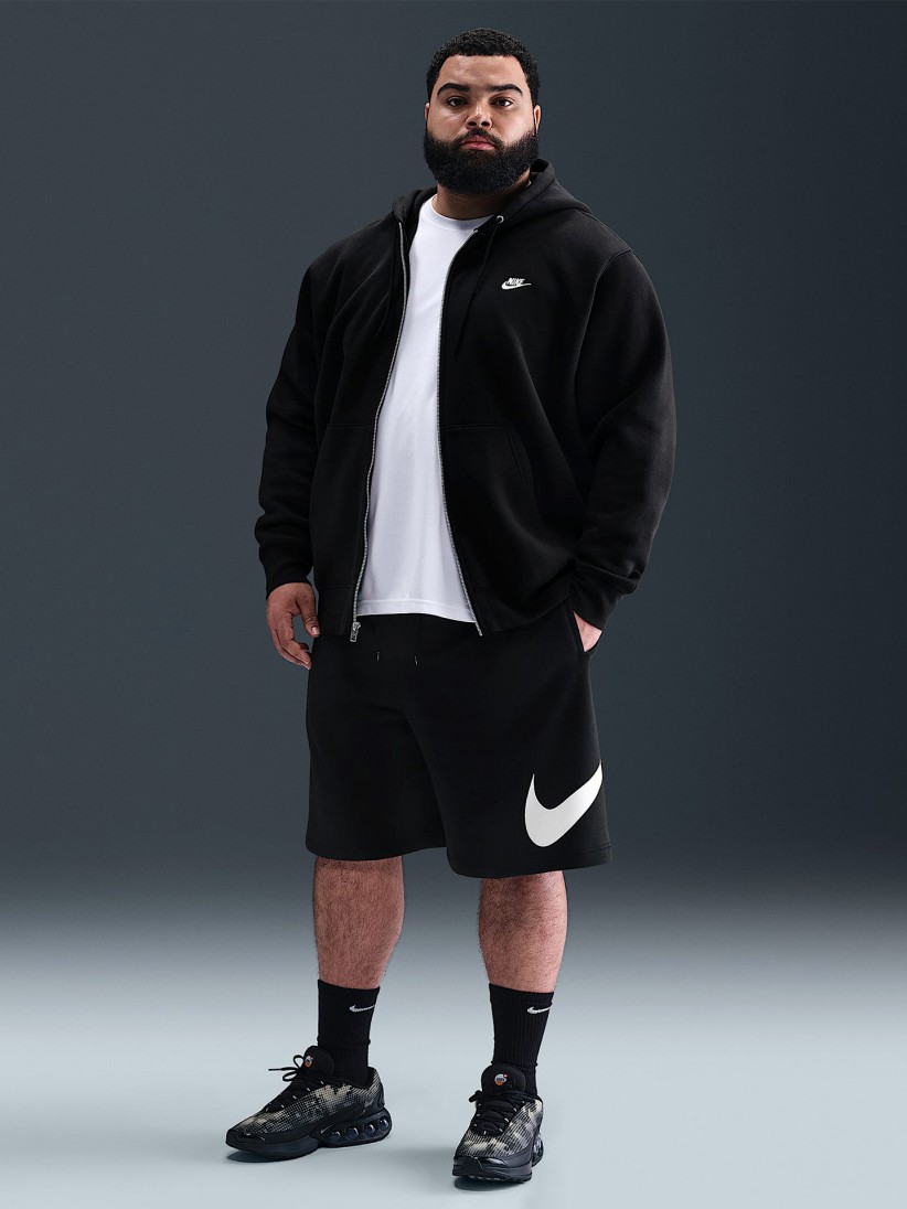 Nike Club Fleece Black Shorts For Men