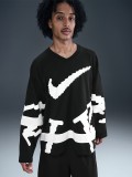 Camisola Nike Sportswear Club Preta e Branca Para Homem