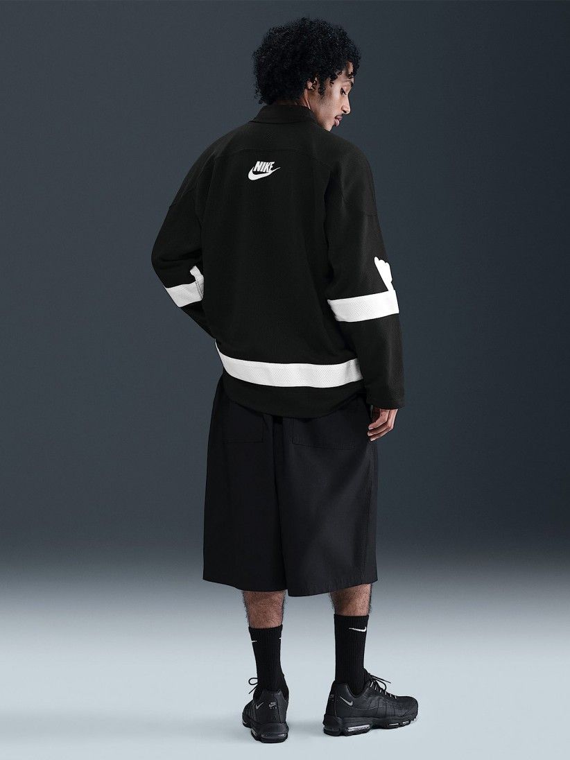 Camisola Nike Sportswear Club Preta e Branca Para Homem