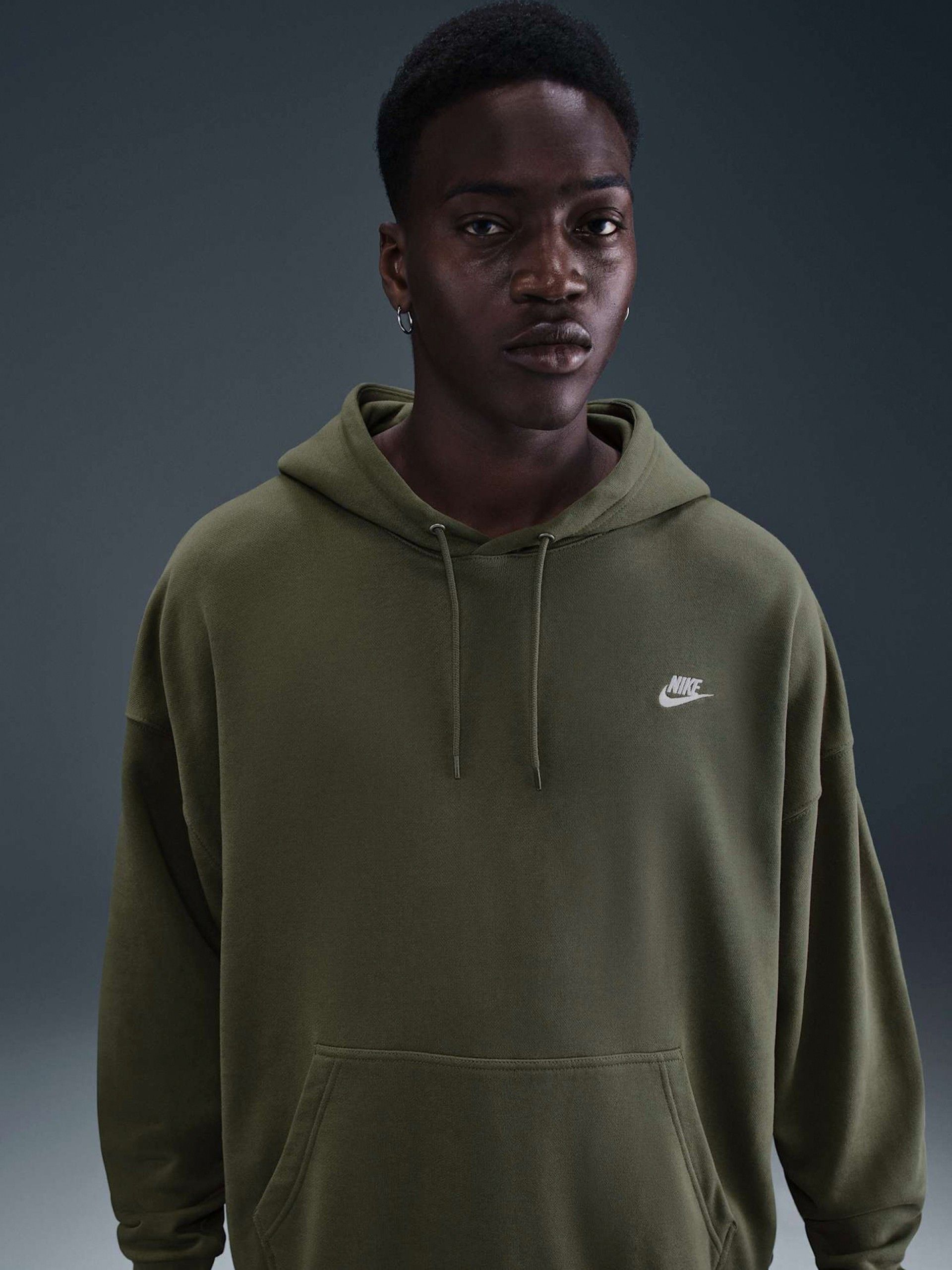 Camisola com Capuz Nike Club Verde Para Homem