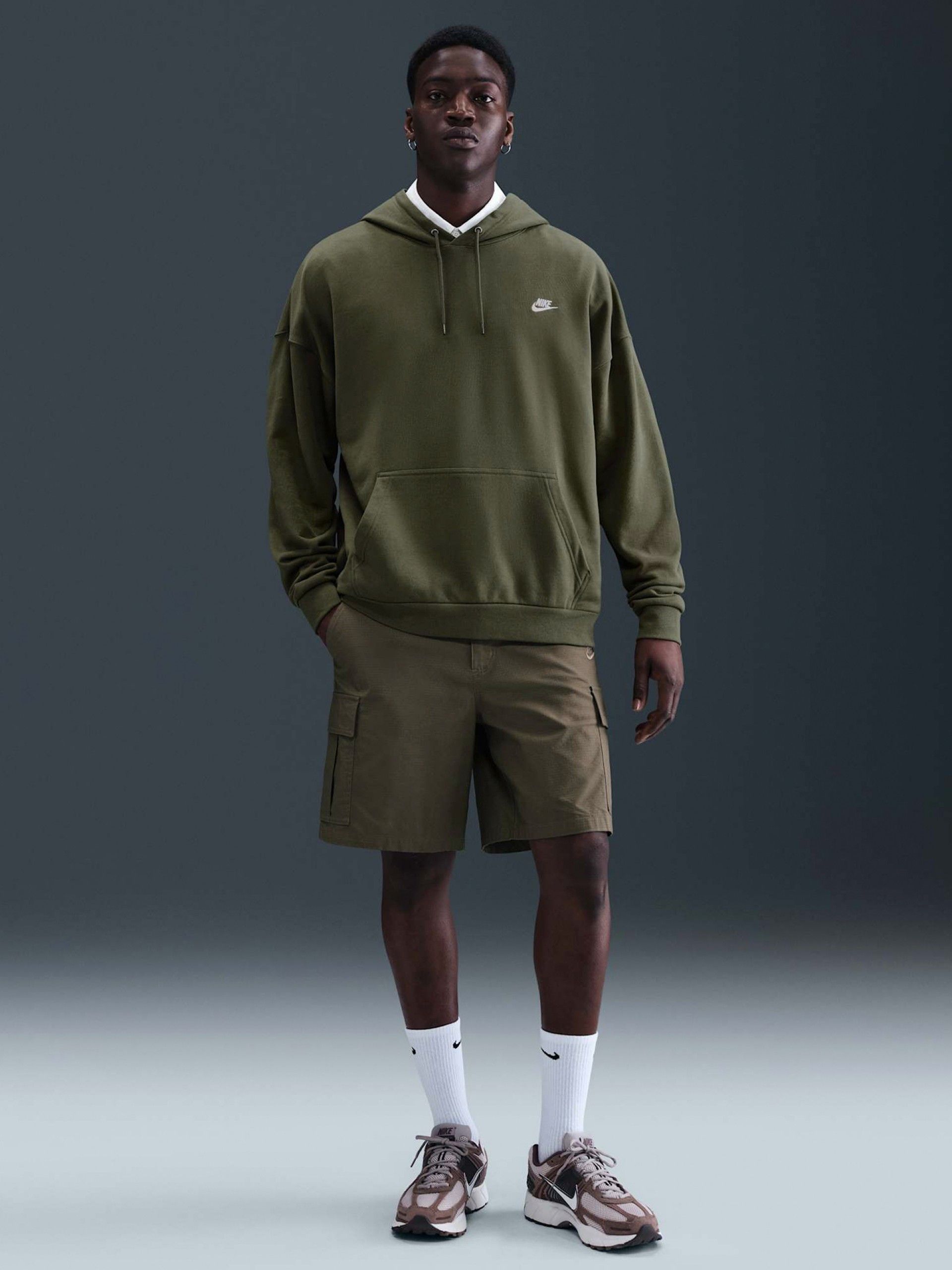 Camisola com Capuz Nike Club Verde Para Homem