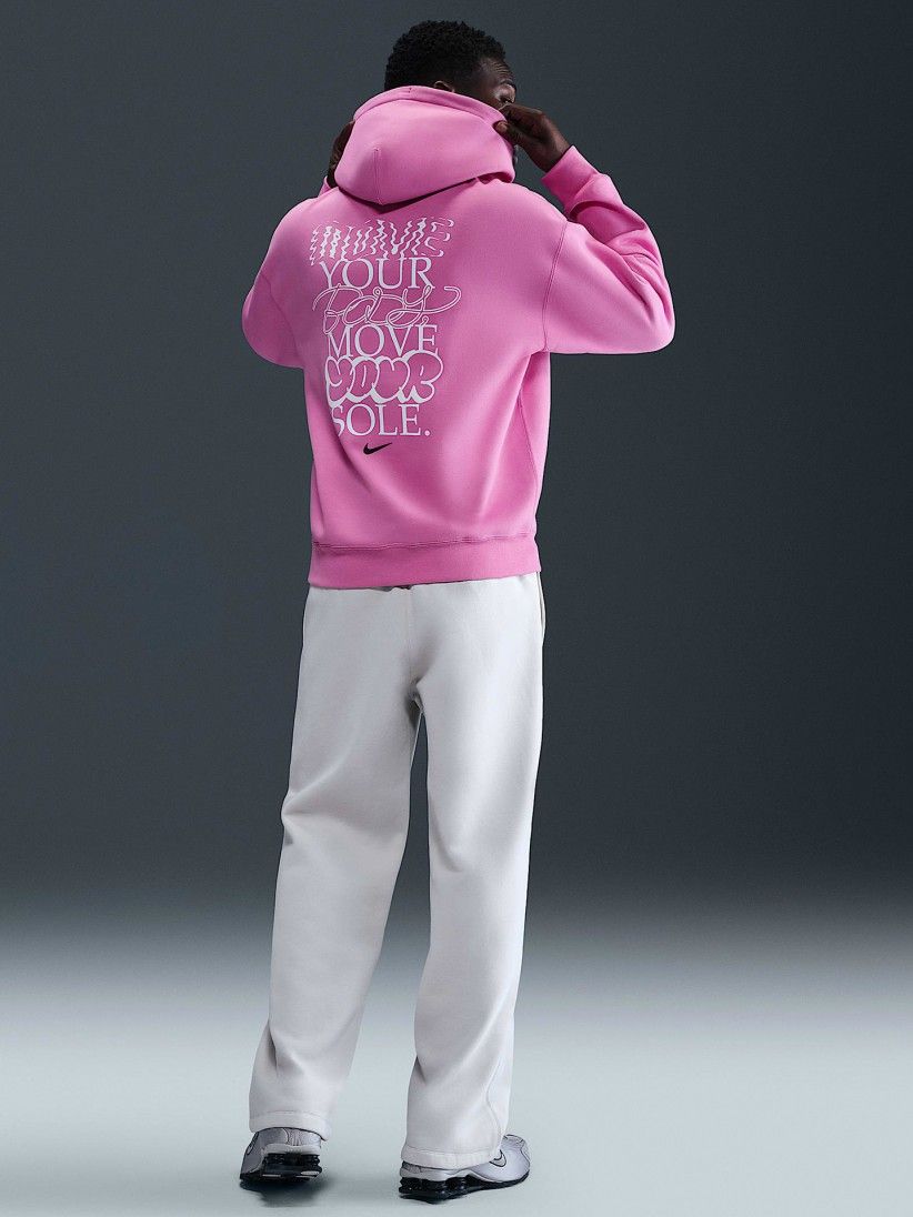 Camisola com Capuz Nike Solo Swoosh Rosa Para Homem