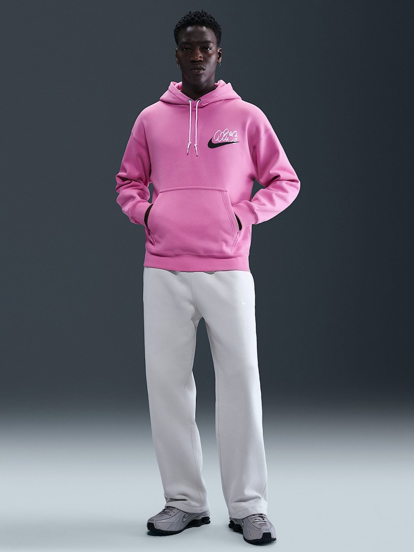 Camisola com Capuz Nike Solo Swoosh Rosa Para Homem