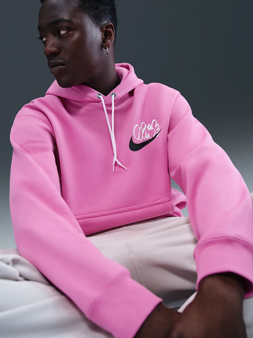 Camisola com Capuz Nike Solo Swoosh Rosa Para Homem