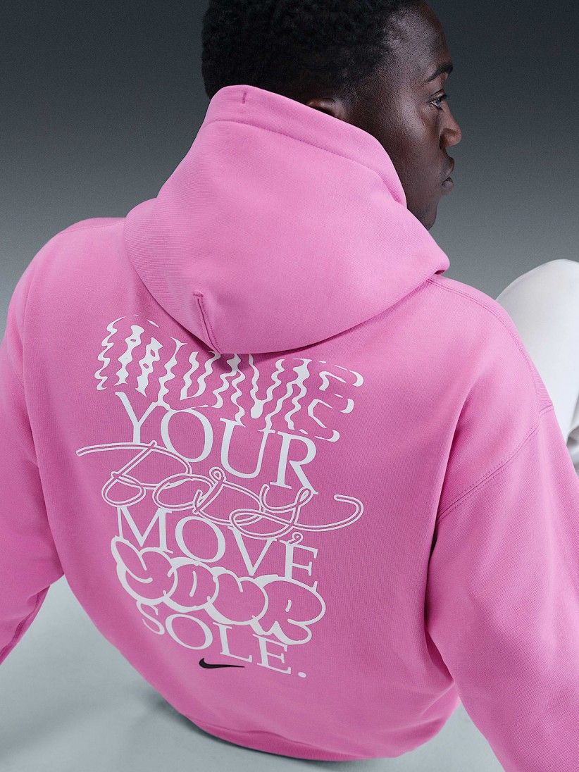 Camisola com Capuz Nike Solo Swoosh Rosa Para Homem