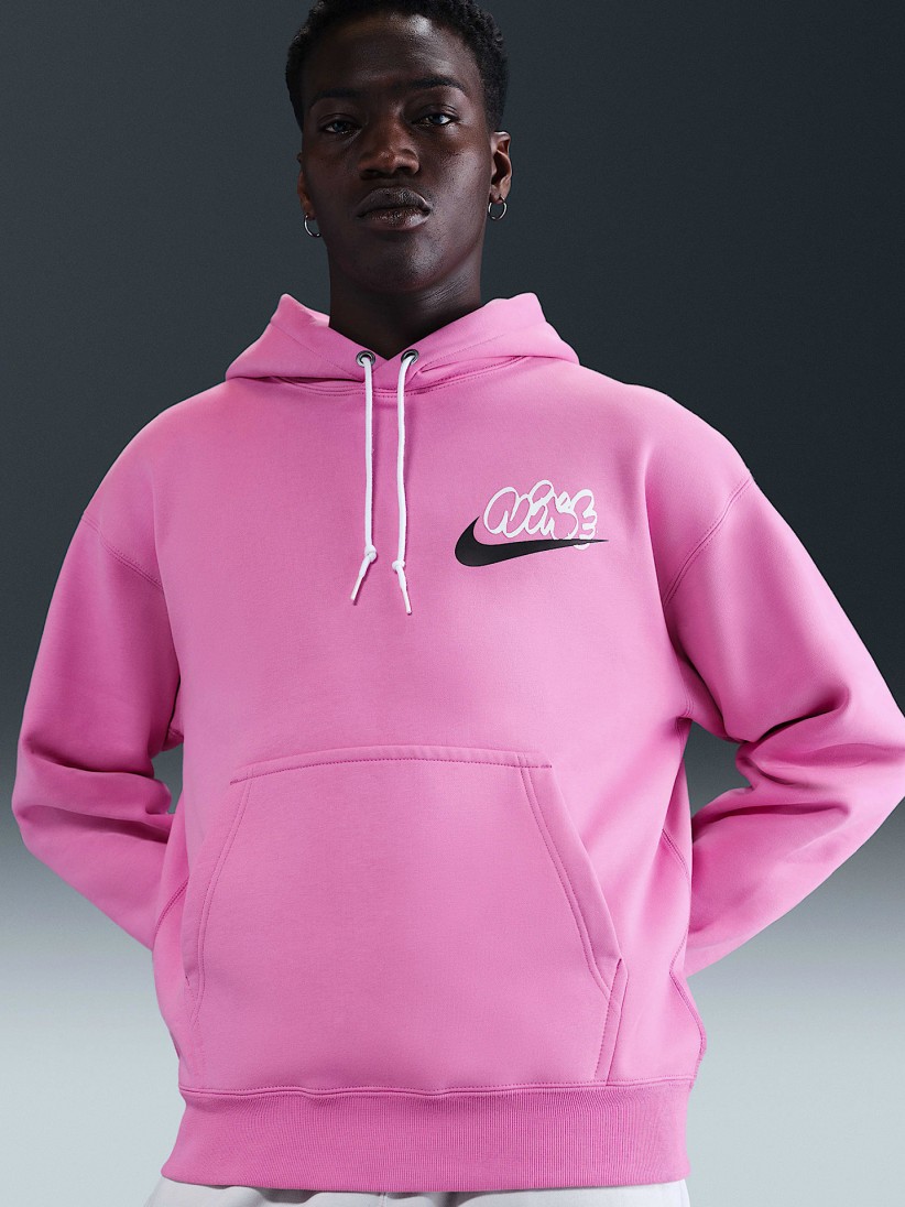 Camisola com Capuz Nike Solo Swoosh Rosa Para Homem