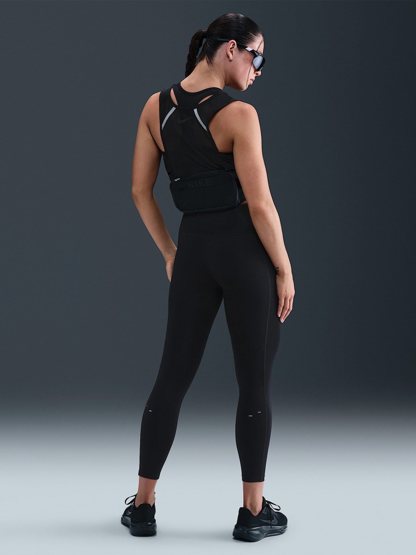 Leggings de Running Nike Tempo Swoosh High Rise 7/8 Pretas Para Mulher