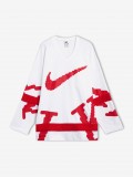 Camisola Nike Sportswear Club Branca e Vermelha Para Homem