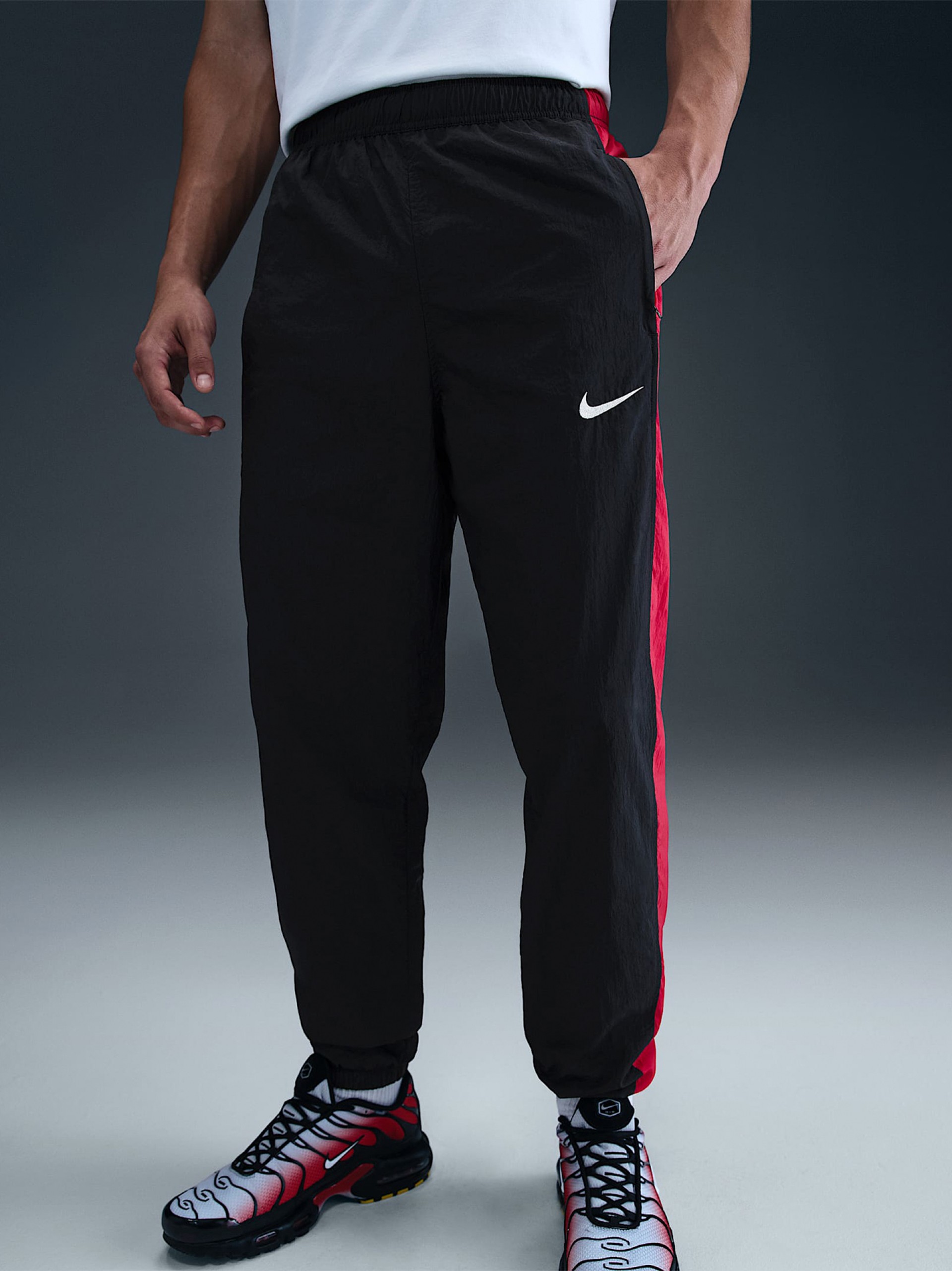 Nike Total 90 Black and Red Football Trousers For Men