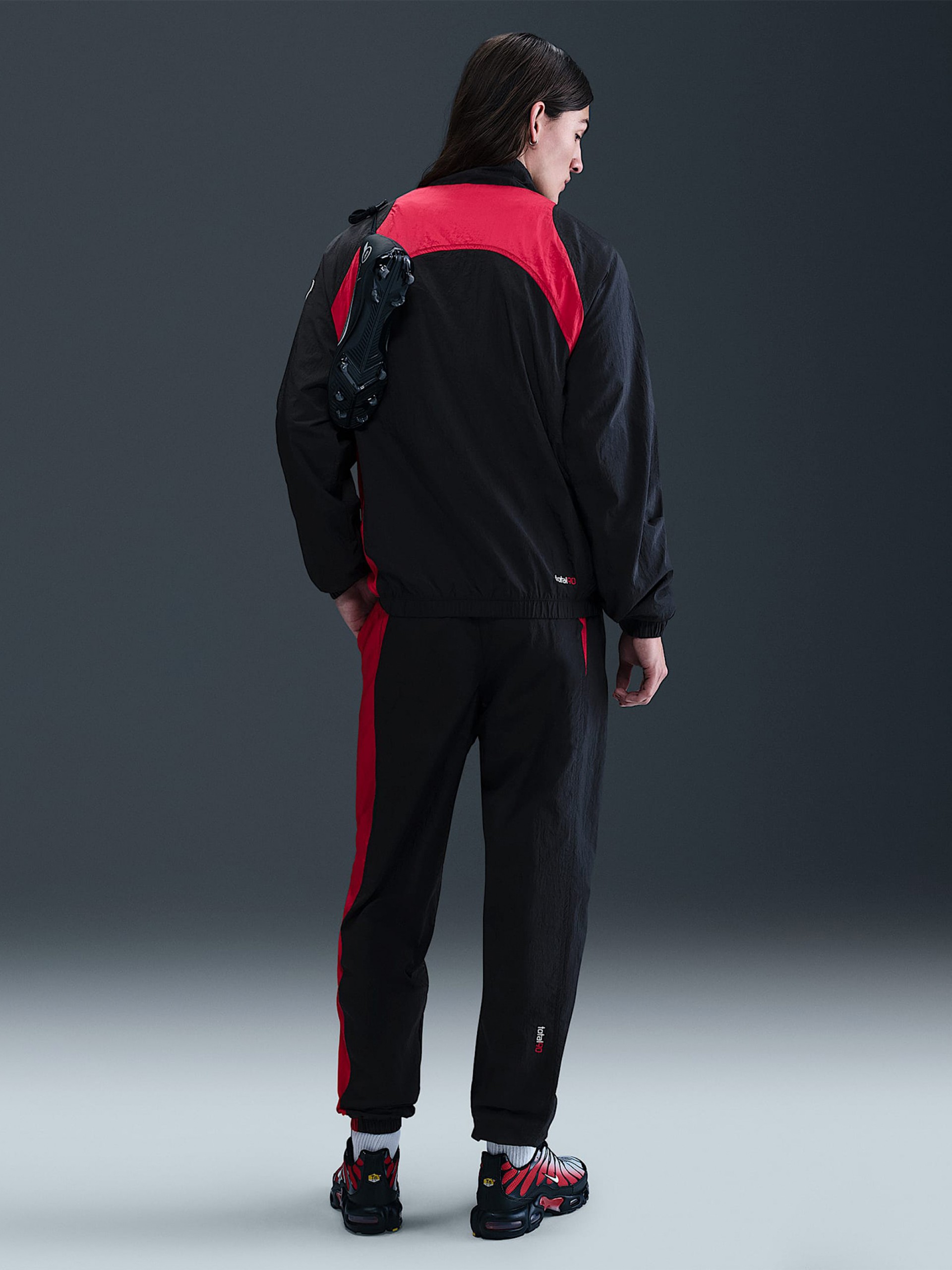 Nike Total 90 Black and Red Football Trousers For Men