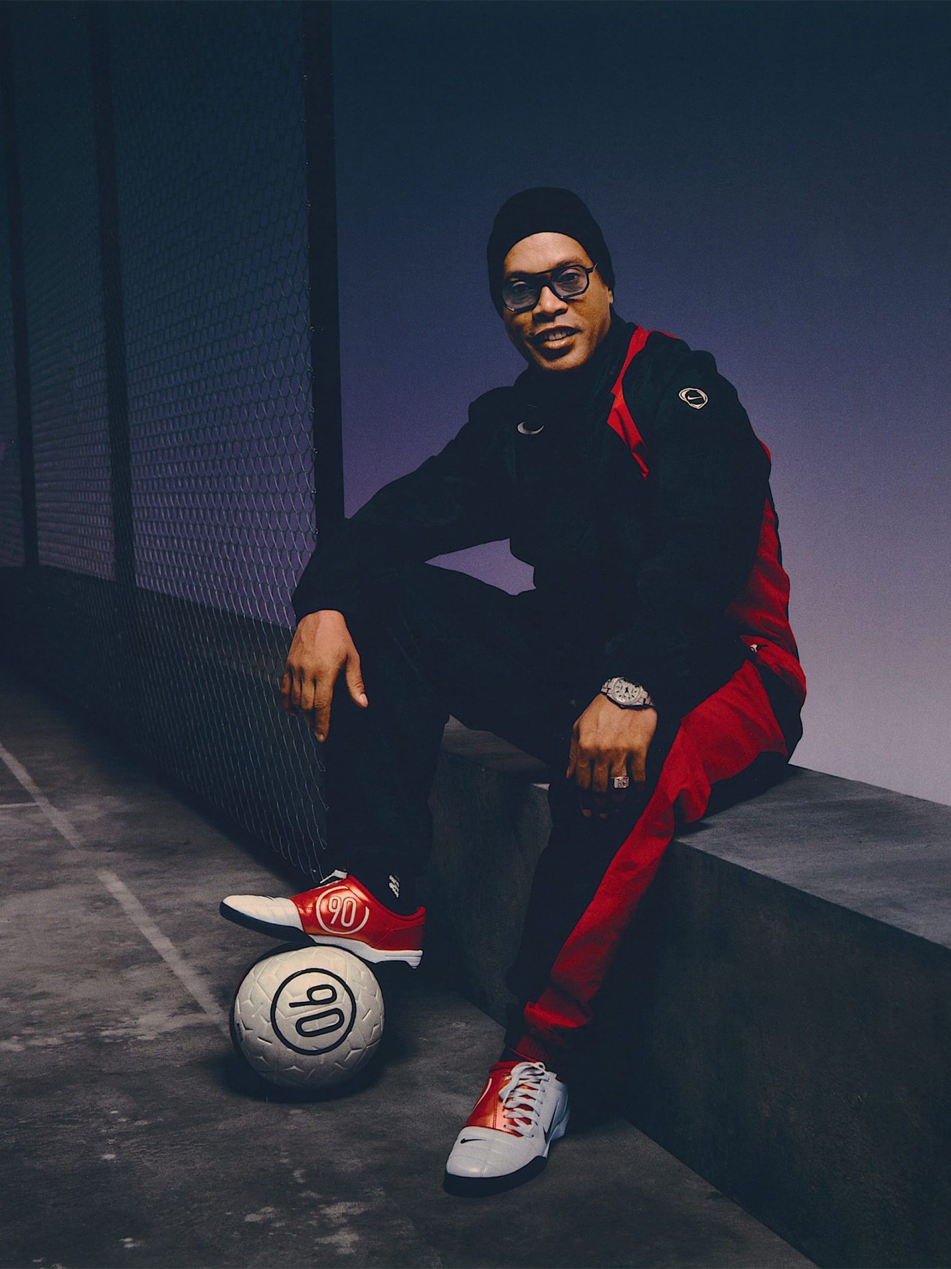 Nike Total 90 Black and Red Football Trousers For Men