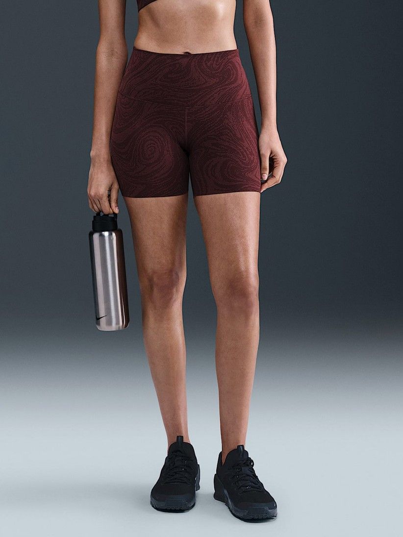 Nike Zenvy High Rise 13cm Burgundy Biker Shorts For Women