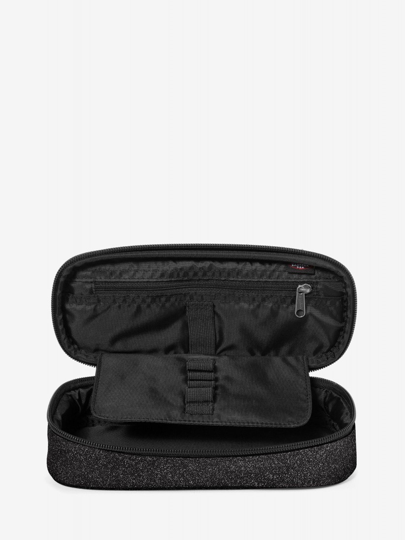 Estojo Eastpak Oval Single Preto Brilhante